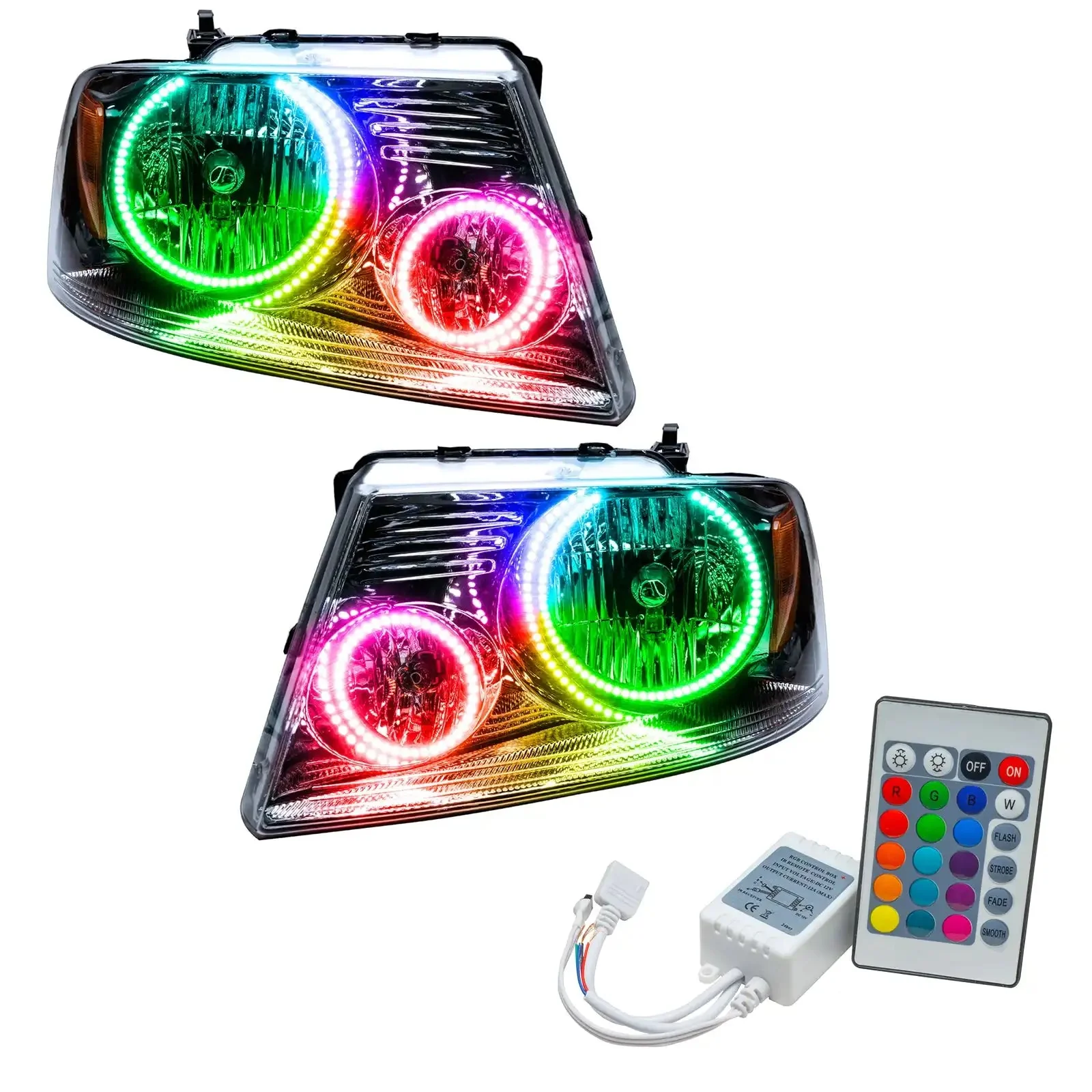 ORACLE Lighting 2005-2008 Ford F-150 Pre-Assembled Halo Headlights - Chrome Housing - Image 8