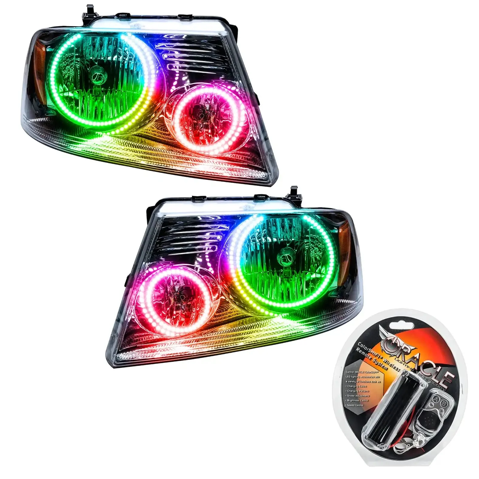 ORACLE Lighting 2005-2008 Ford F-150 Pre-Assembled Halo Headlights - Chrome Housing - Image 9
