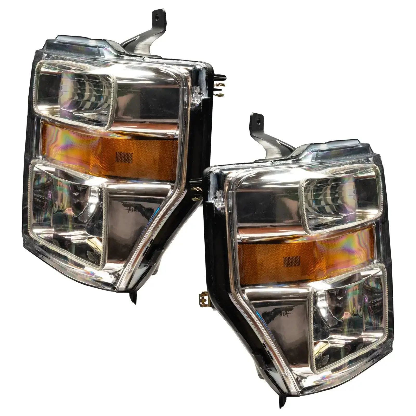ORACLE Lighting 2008-2010 Ford F-250/F-350 Super Duty Pre-Assembled Halo Headlights - Chrome Housing - Image 3