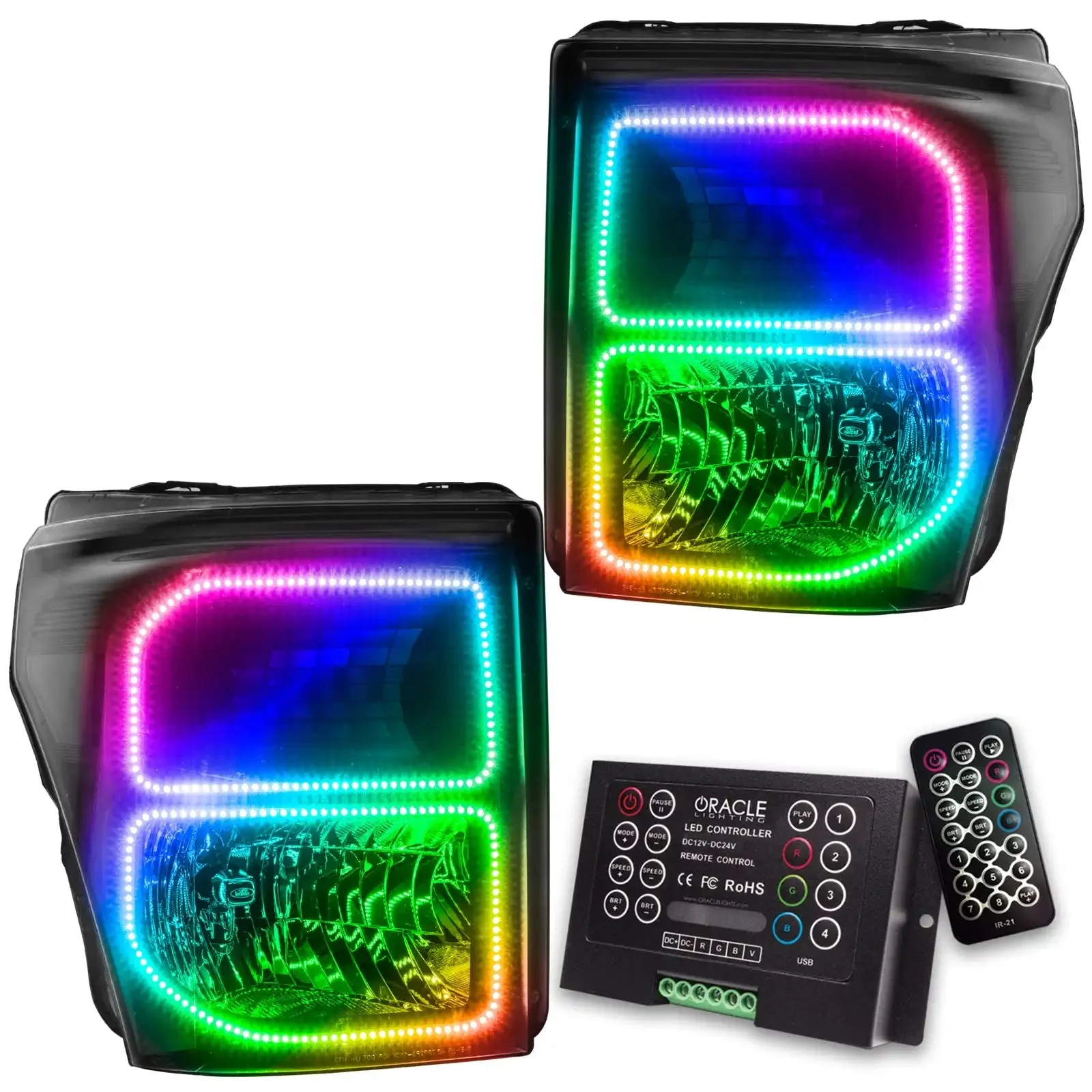 ORACLE Lighting 2011-2016 Ford F-250/F-350 Super Duty Pre-Assembled Headlights - Black - Image 10