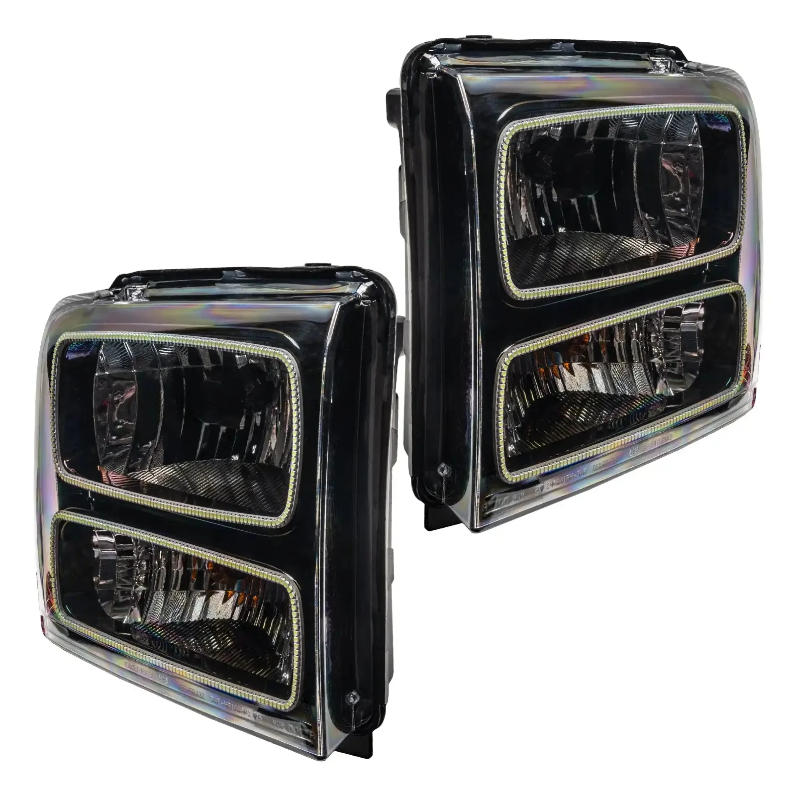 ORACLE Lighting 2005-2007 Ford F-250/F-350 Super Duty Pre-Assembled Halo Headlights - Black Housing - Image 3
