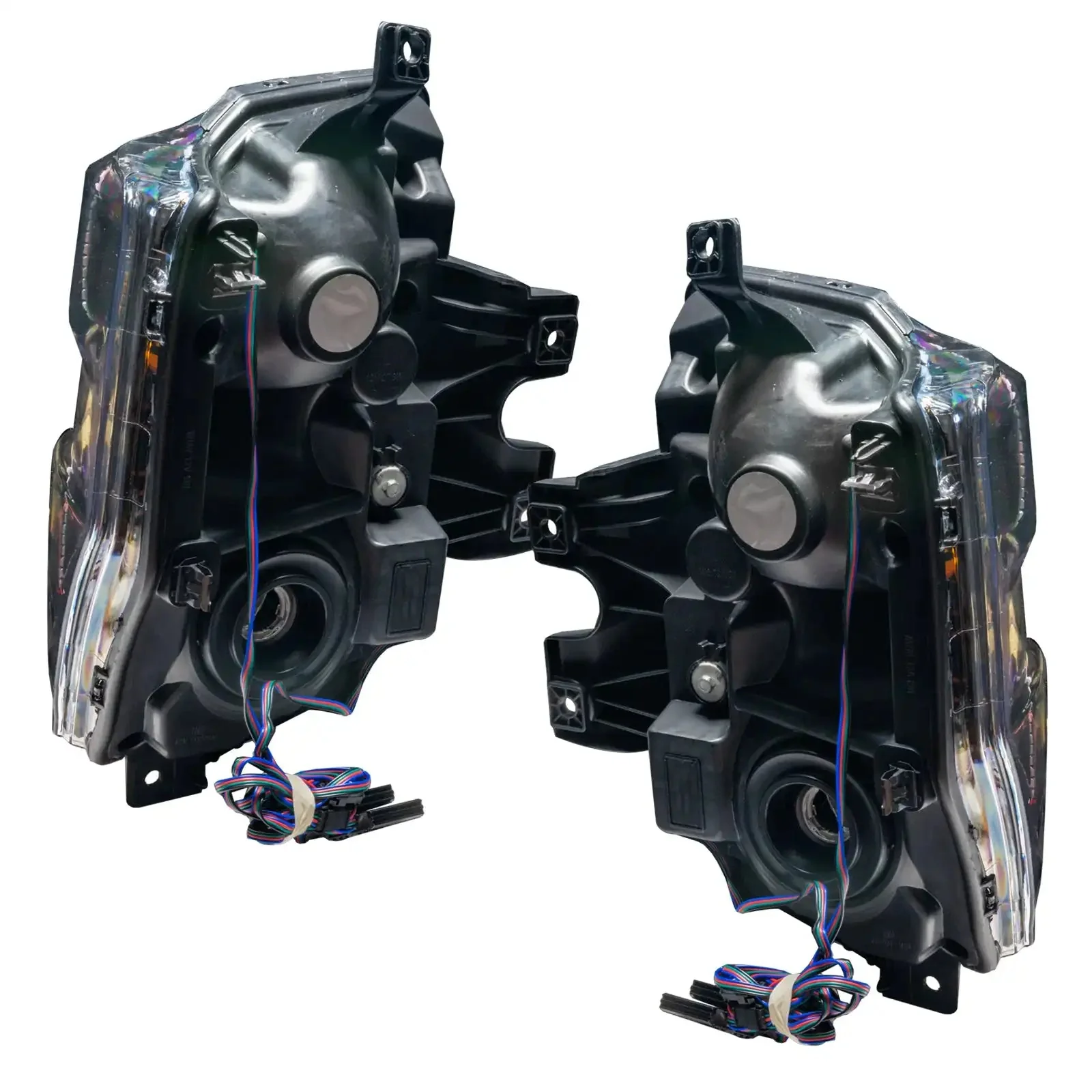 ORACLE Lighting 2008-2010 Ford F-250/F-350 Super Duty Pre-Assembled Halo Headlights - Black - Image 4