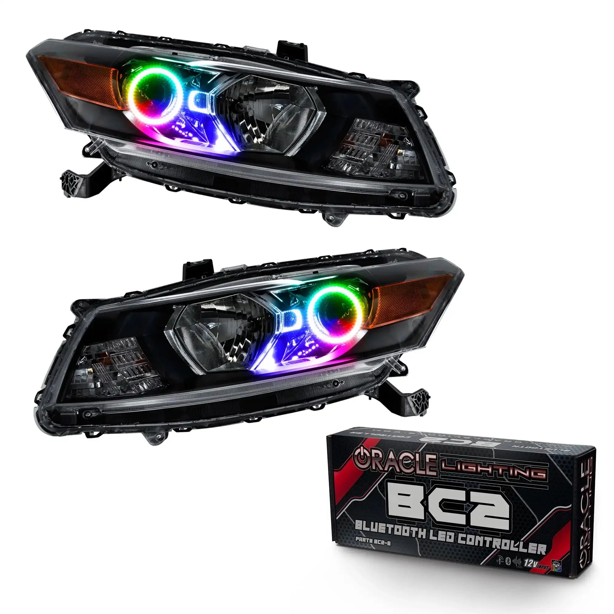 ORACLE Lighting 2008-2012 Honda Accord Coupe Pre-Assembled Halo Headlights - Image 12