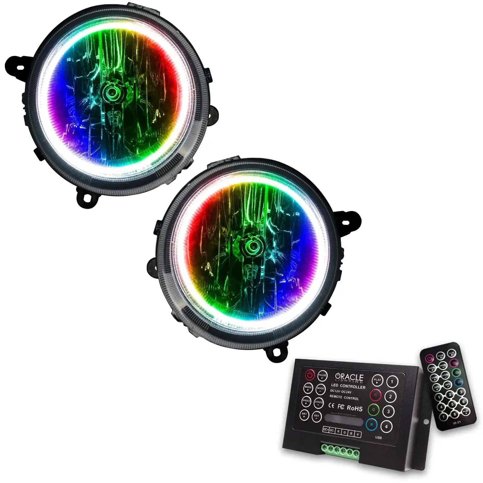 ORACLE Lighting 2007-2010 Jeep Compass Pre-Assembled Halo Headlights - Image 6