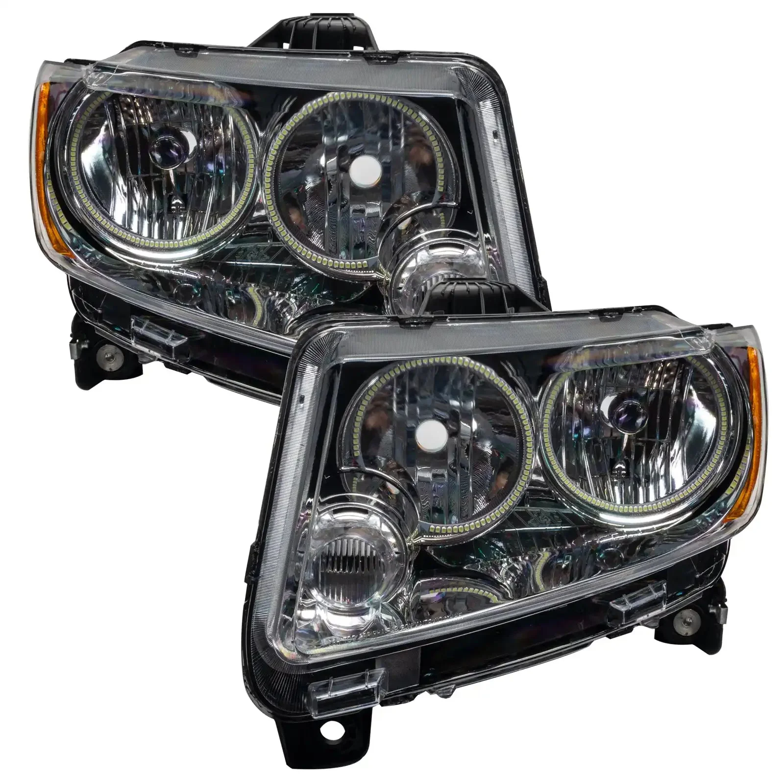ORACLE Lighting 2011-2013 Jeep Grand Cherokee Pre-Assembled Halo Headlights - Non HID - Chrome - Image 3