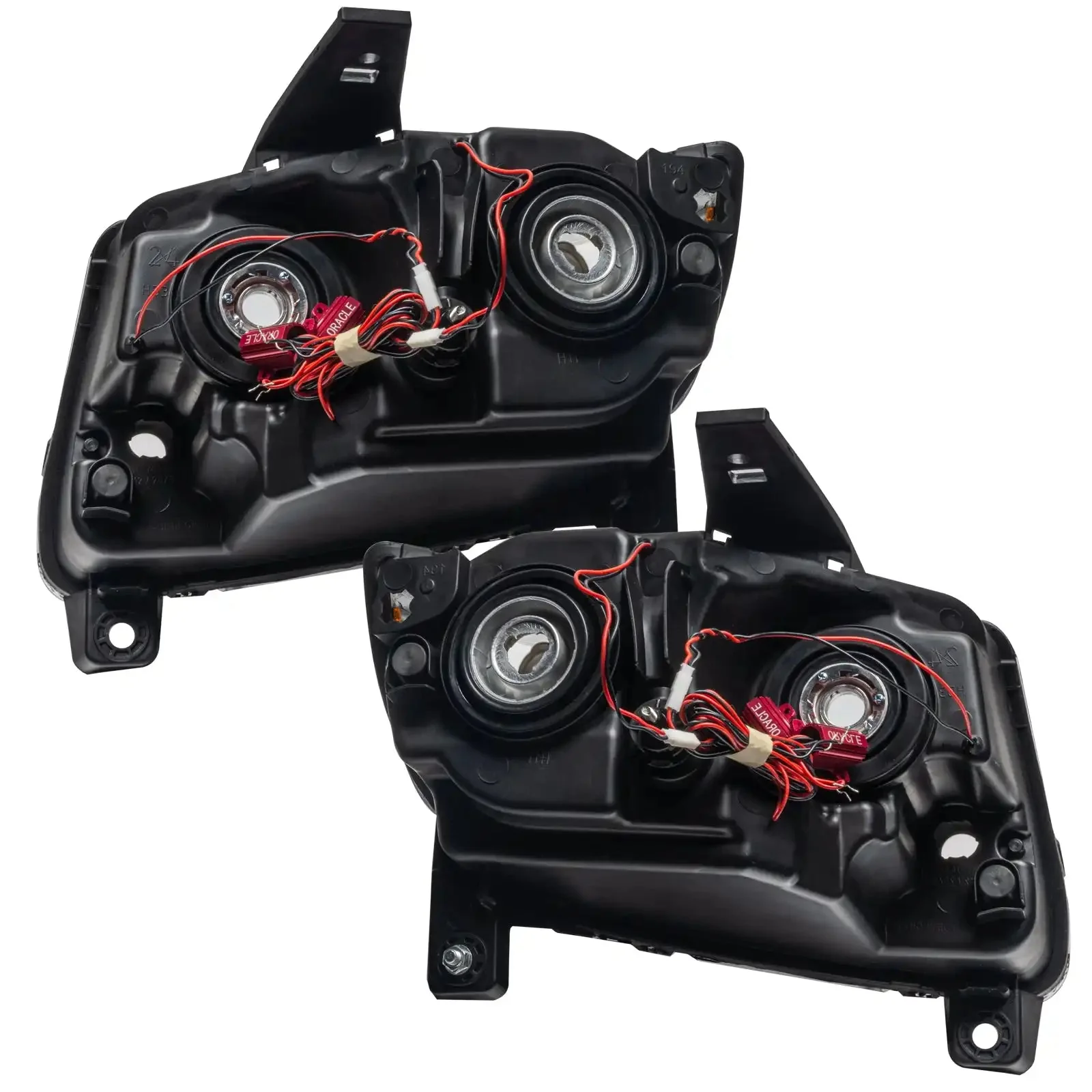 ORACLE Lighting 2011-2013 Jeep Grand Cherokee Pre-Assembled Halo Headlights - Non HID - Chrome - Image 4