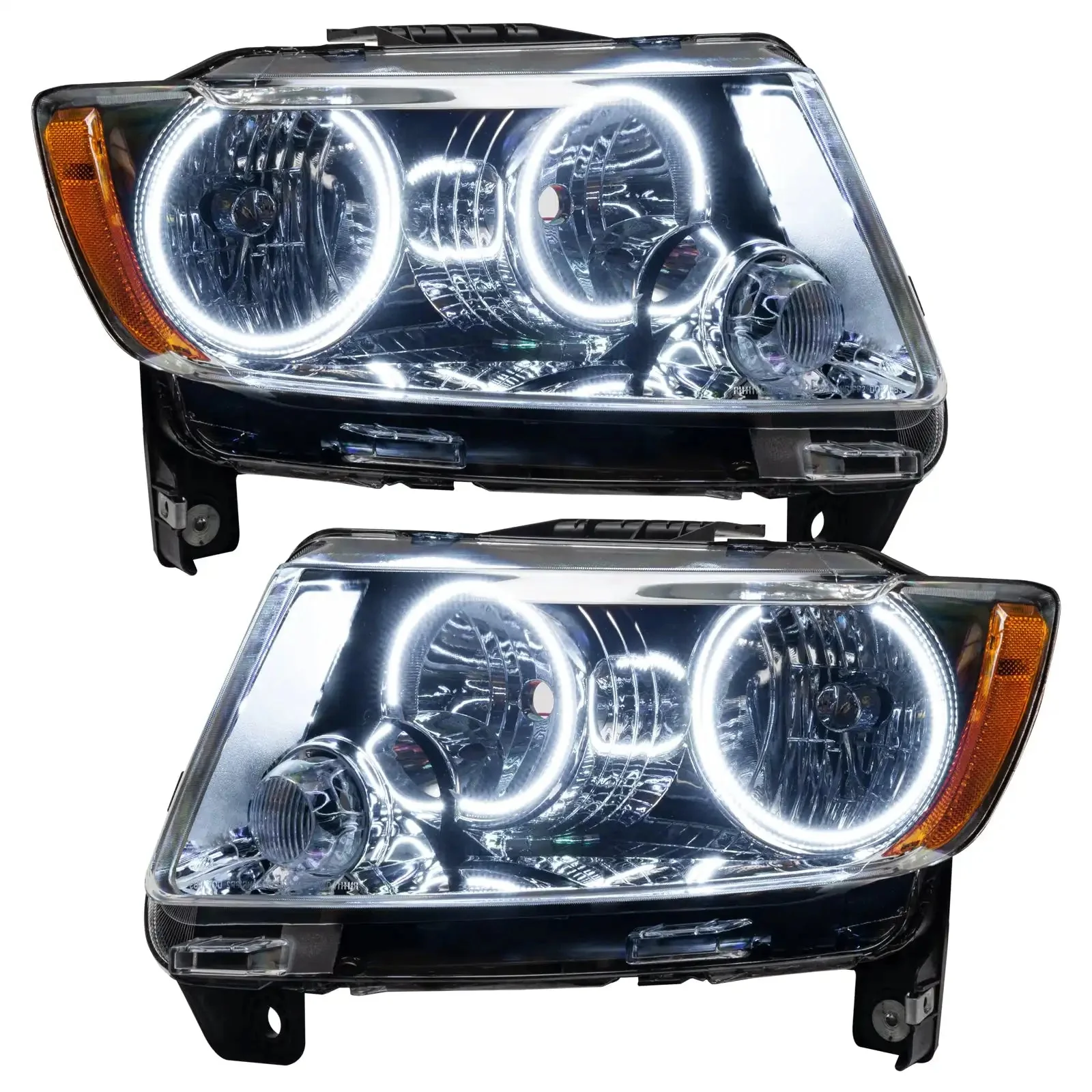 ORACLE Lighting 2011-2013 Jeep Grand Cherokee Pre-Assembled Halo Headlights - Non HID - Chrome - Image 6