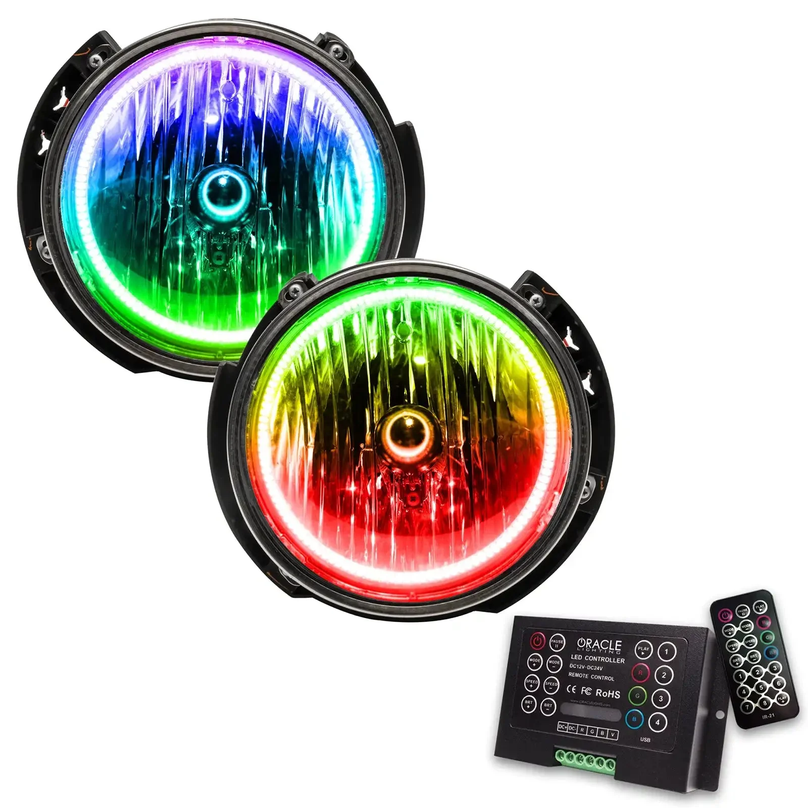 ORACLE Lighting 2007-2016 Jeep Wrangler JK Pre-Assembled Headlights - Image 14
