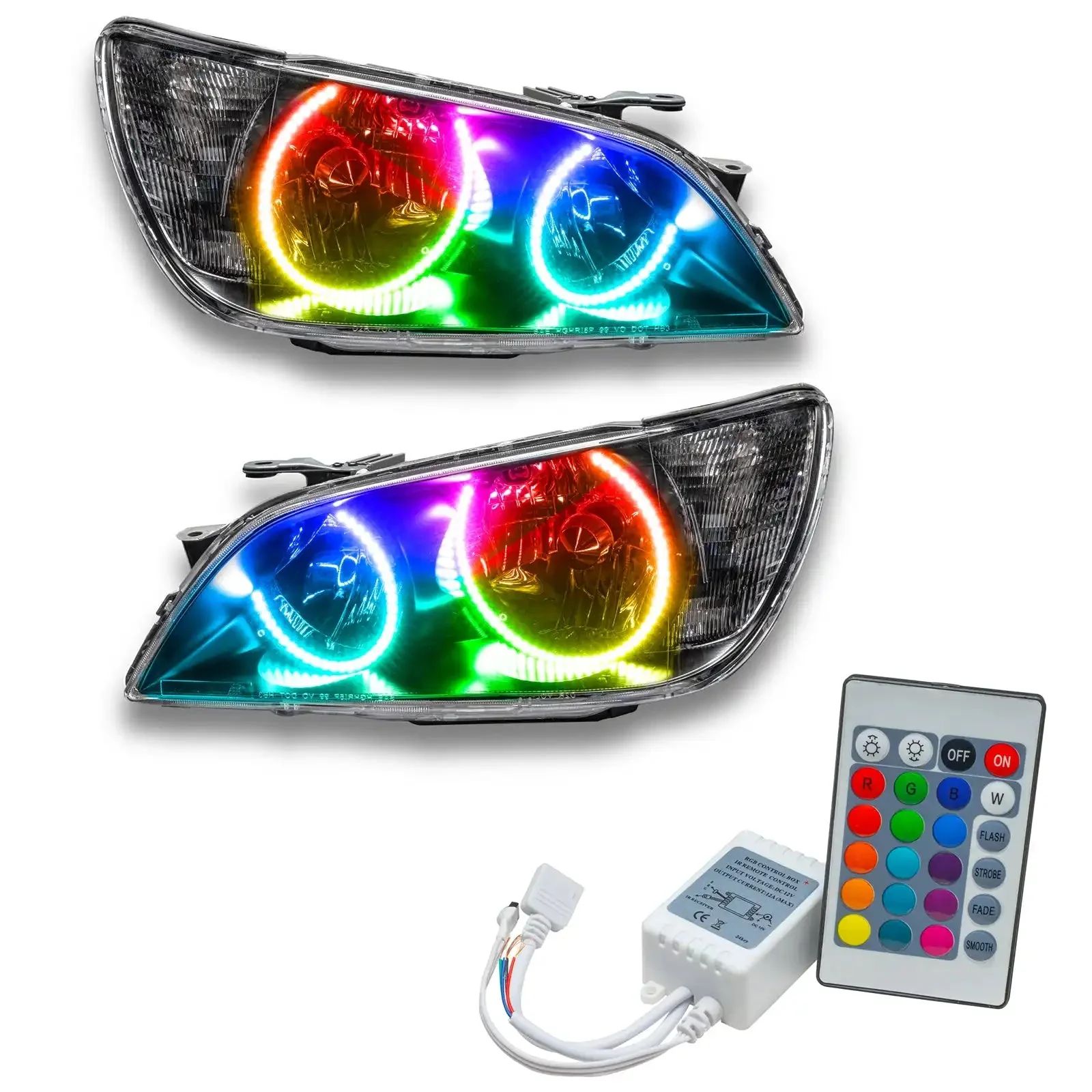 ORACLE Lighting 2001-2005 Lexus IS300 Pre-Assembled Halo Headlights-HID-Black Housing - Image 8
