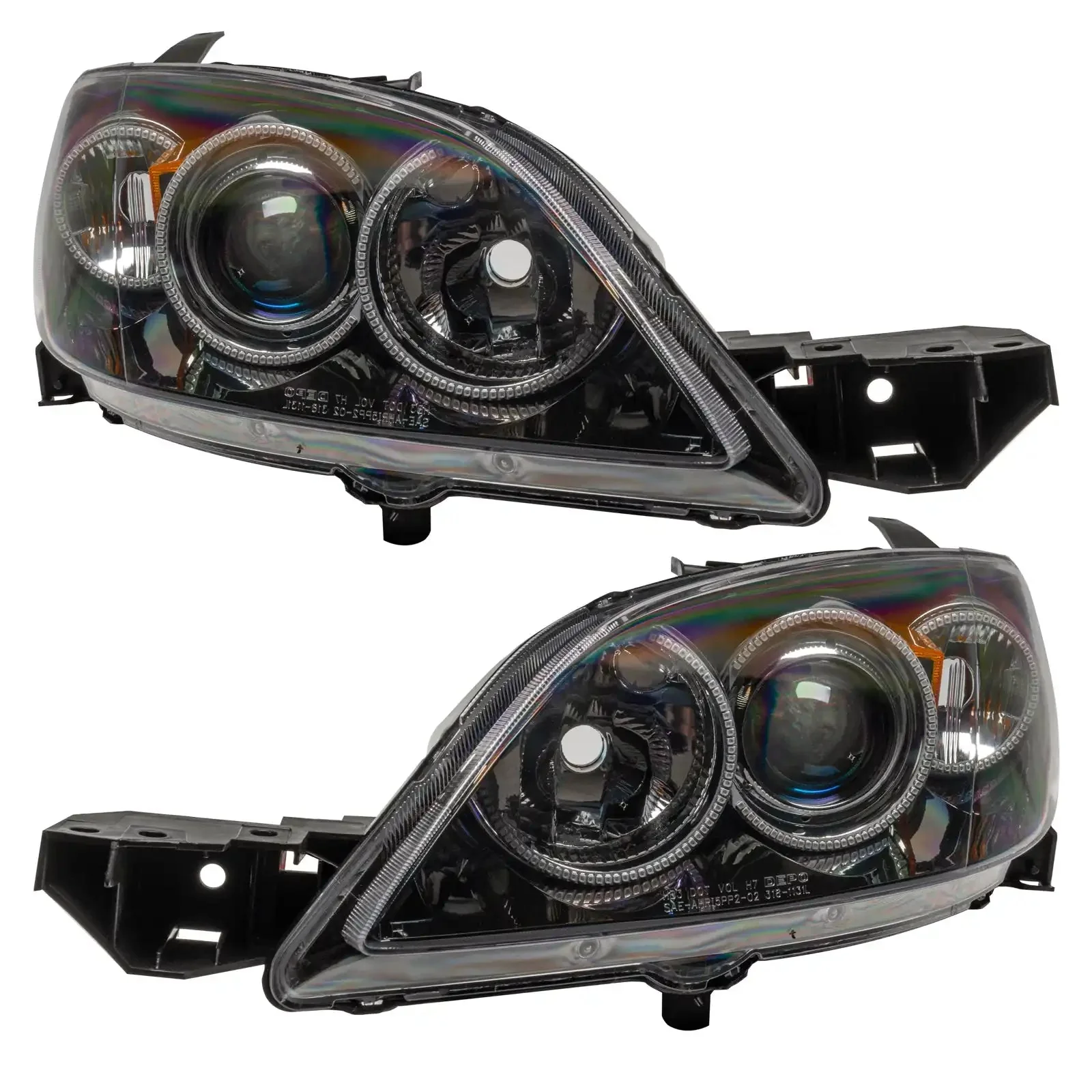 ORACLE Lighting 2004-2009 Mazda 3 Pre-Assembled Halo Headlights - Hatchback/Halogen Style - Image 3
