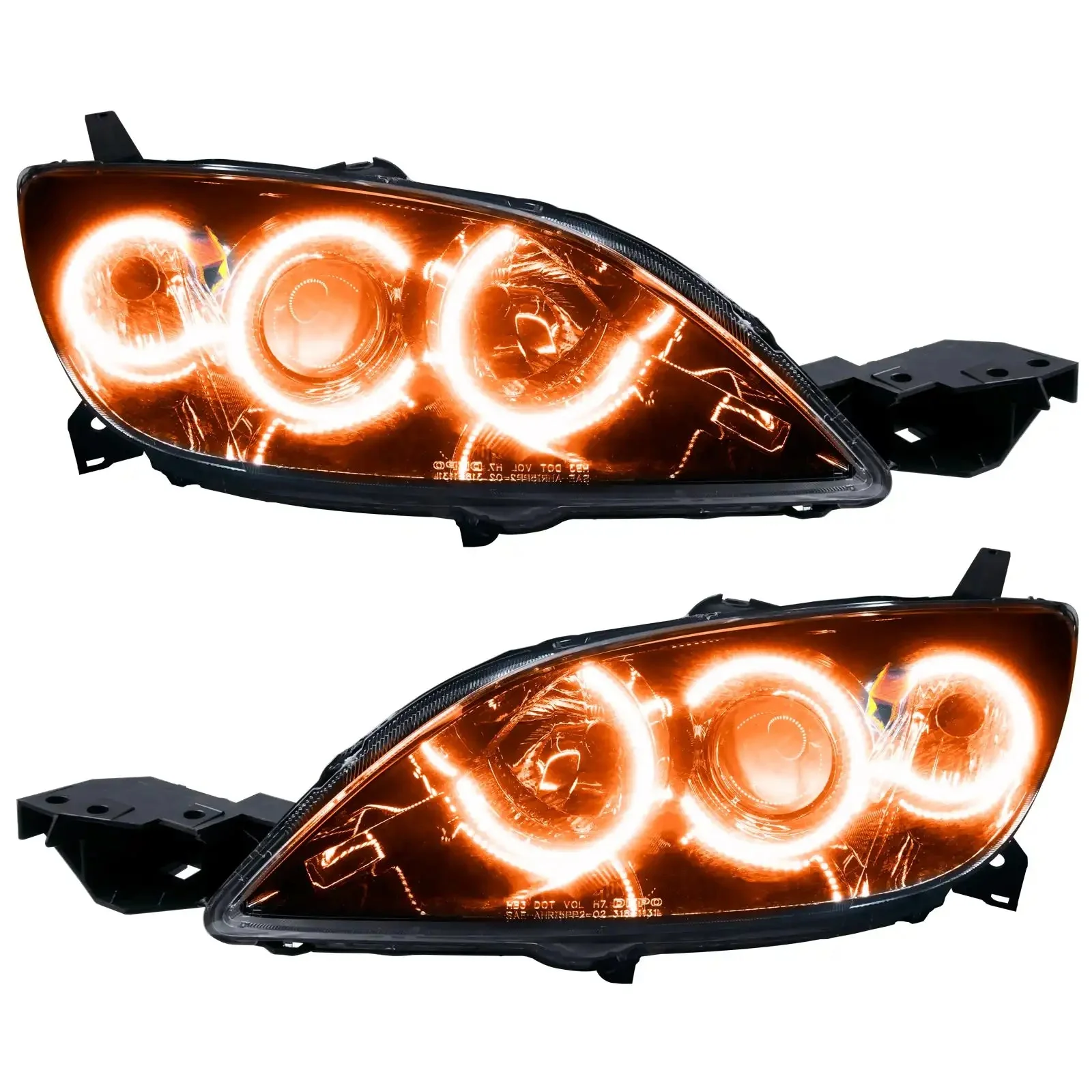 ORACLE Lighting 2004-2009 Mazda 3 Pre-Assembled Halo Headlights - Hatchback/Halogen Style - Image 7