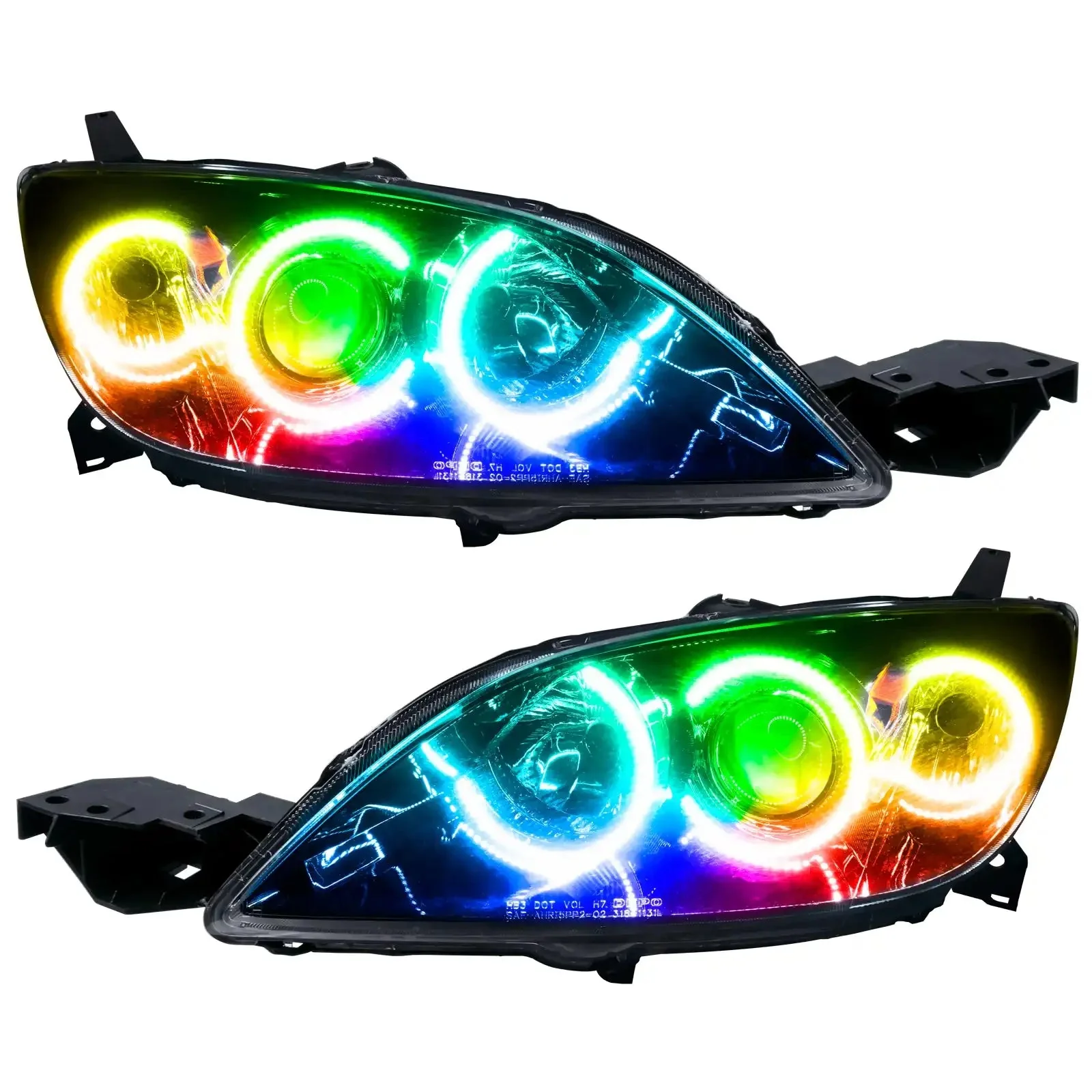 ORACLE Lighting 2004-2009 Mazda 3 Pre-Assembled Halo Headlights - Hatchback/Halogen Style - Image 8