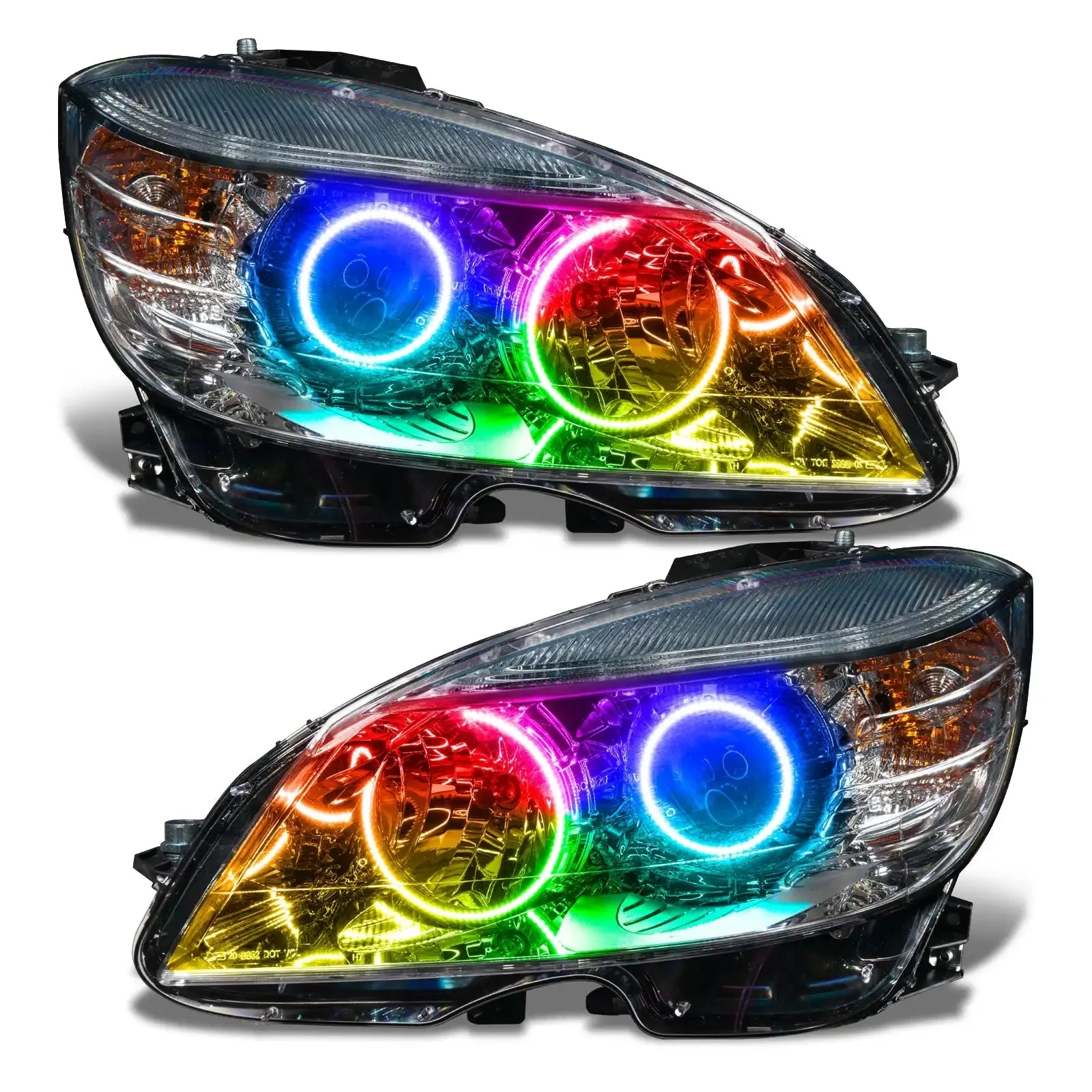 ORACLE Lighting 2008-2011 Mercedes Benz C-Class Pre-Assembled Headlights-Chrome-HALOGEN - Image 3