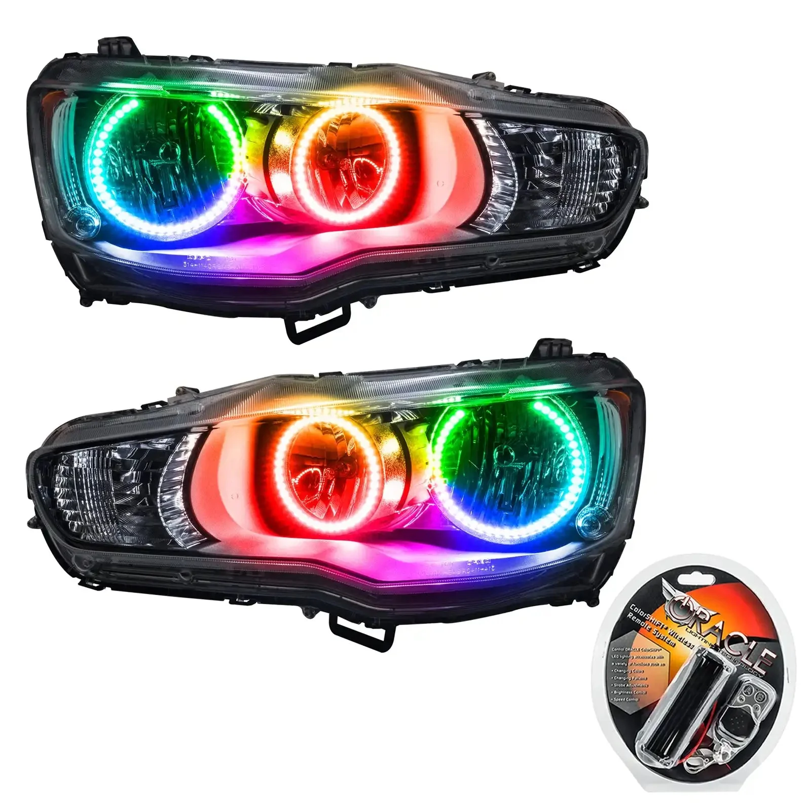 ORACLE Lighting 2008-2017 Mitsubishi Lancer Pre-Assembled Halo Headlights - Image 12