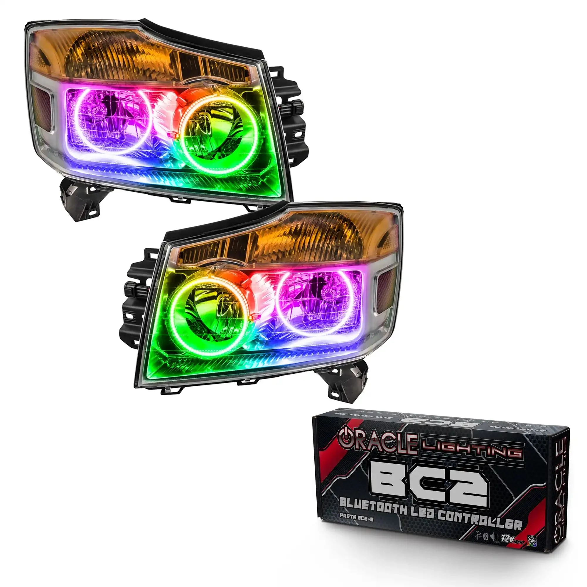 ORACLE Lighting 2008-2015 Nissan Armada Pre-Assembled Halo Headlights - Image 12