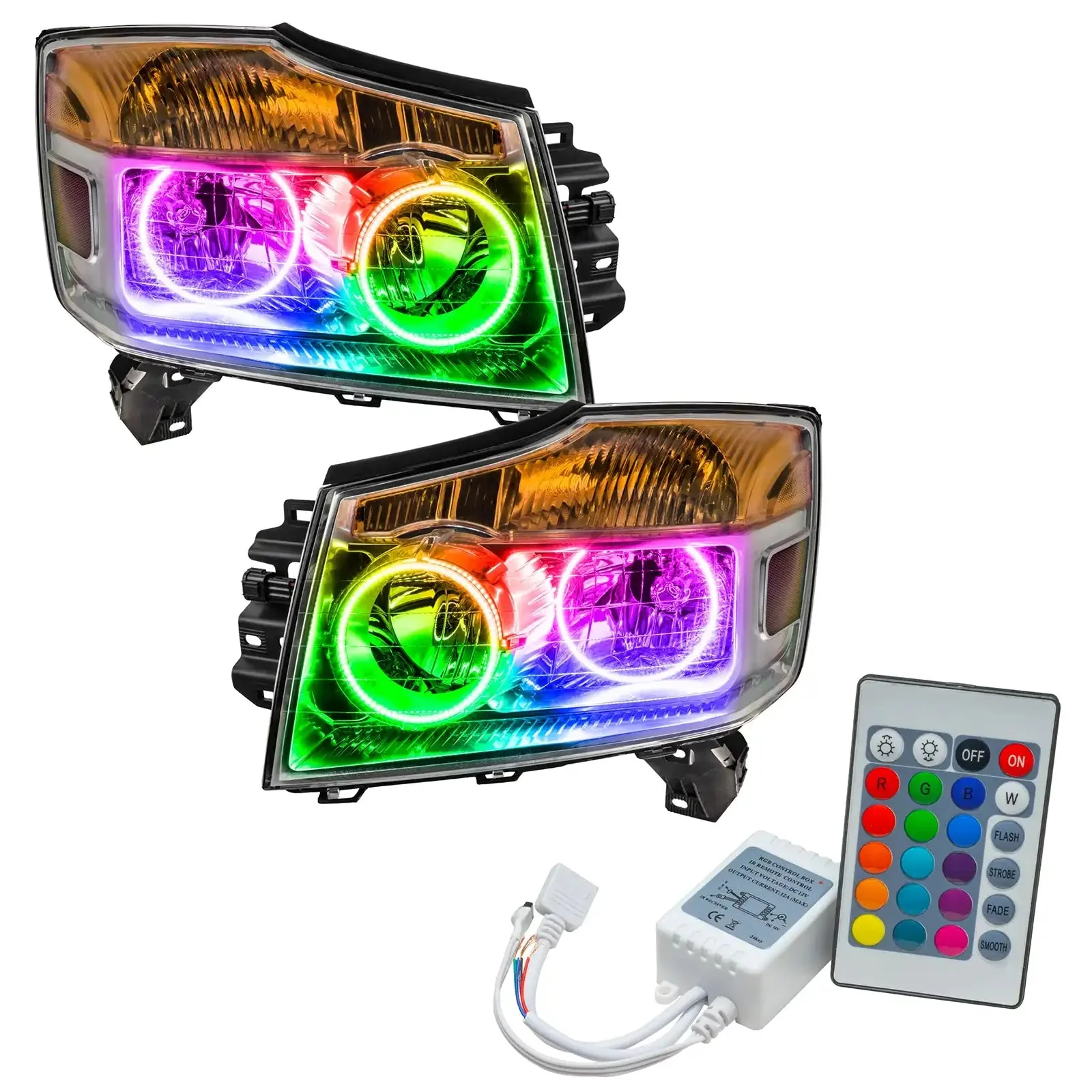 ORACLE Lighting 2008-2015 Nissan Armada Pre-Assembled Halo Headlights - Image 9