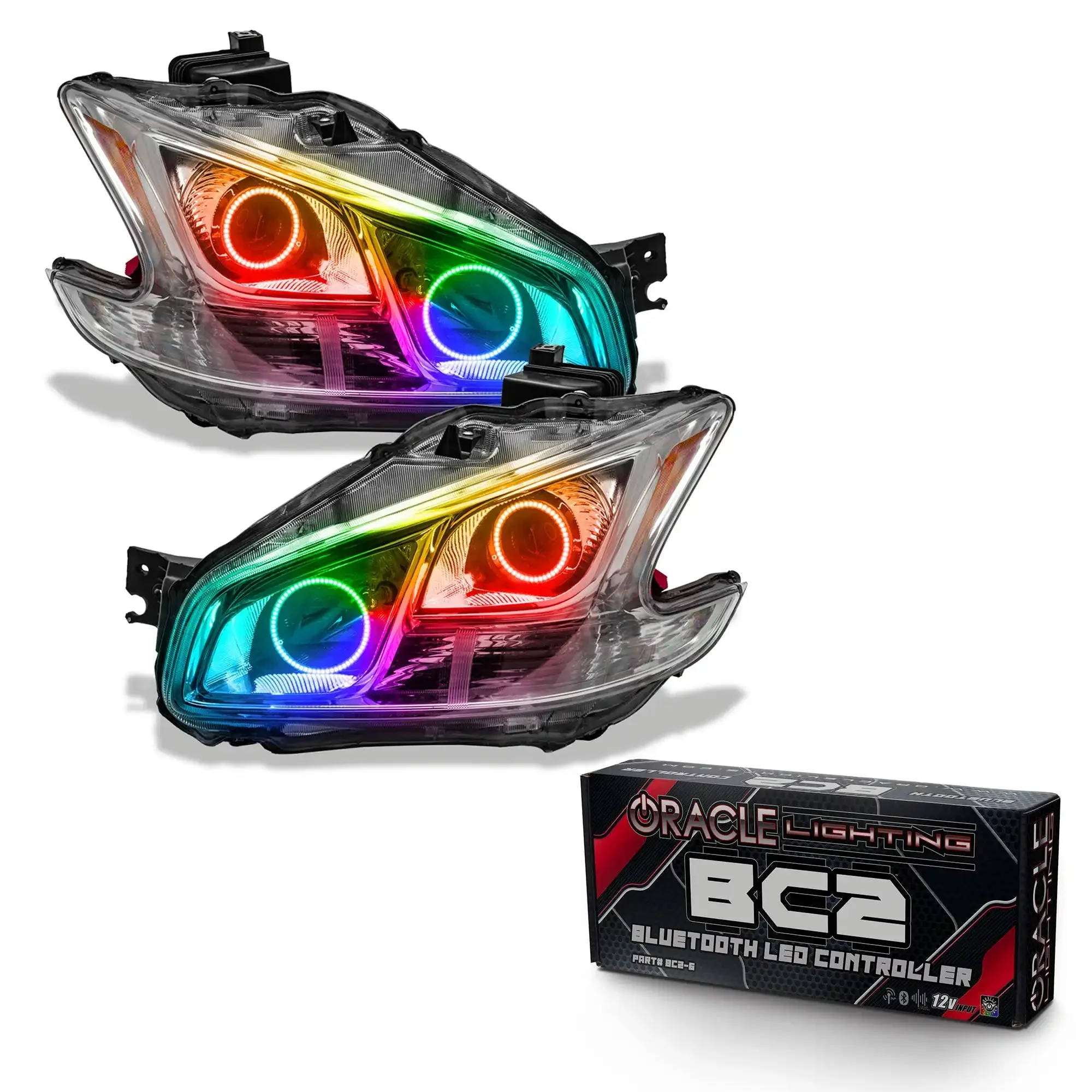 ORACLE Lighting 2009-2014 Nissan Maxima Pre-Assembled Halo Headlights-Non HID-CHROME Housing - Image 11