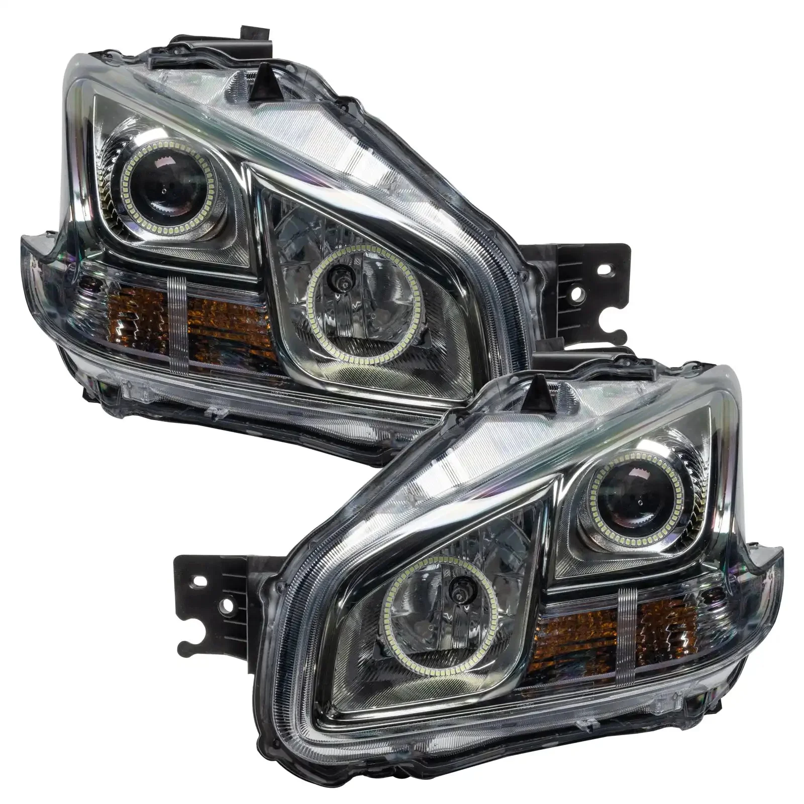 ORACLE Lighting 2009-2014 Nissan Maxima Pre-Assembled Halo Headlights-Non HID-CHROME Housing - Image 3