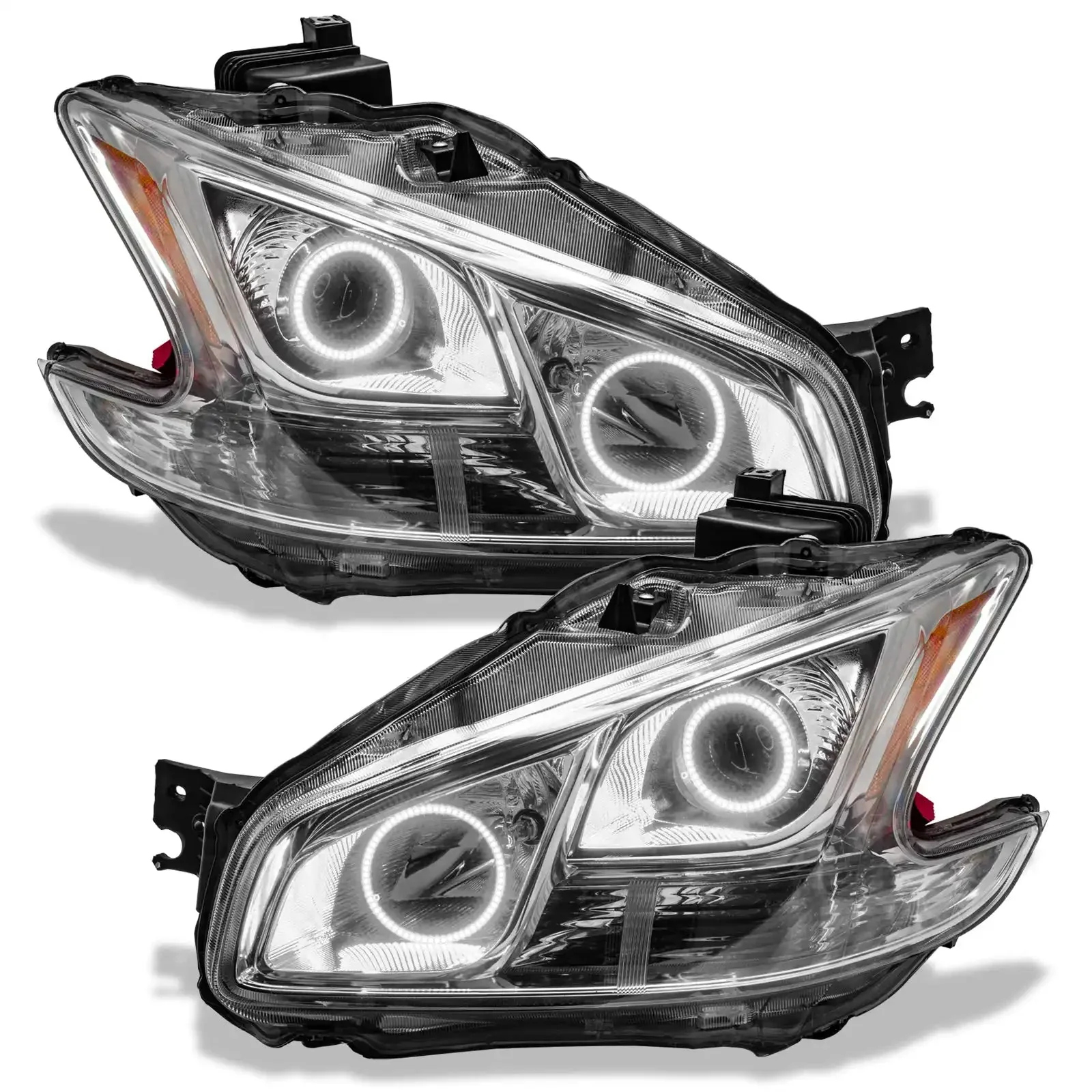 ORACLE Lighting 2009-2014 Nissan Maxima Pre-Assembled Halo Headlights-Non HID-CHROME Housing - Image 6