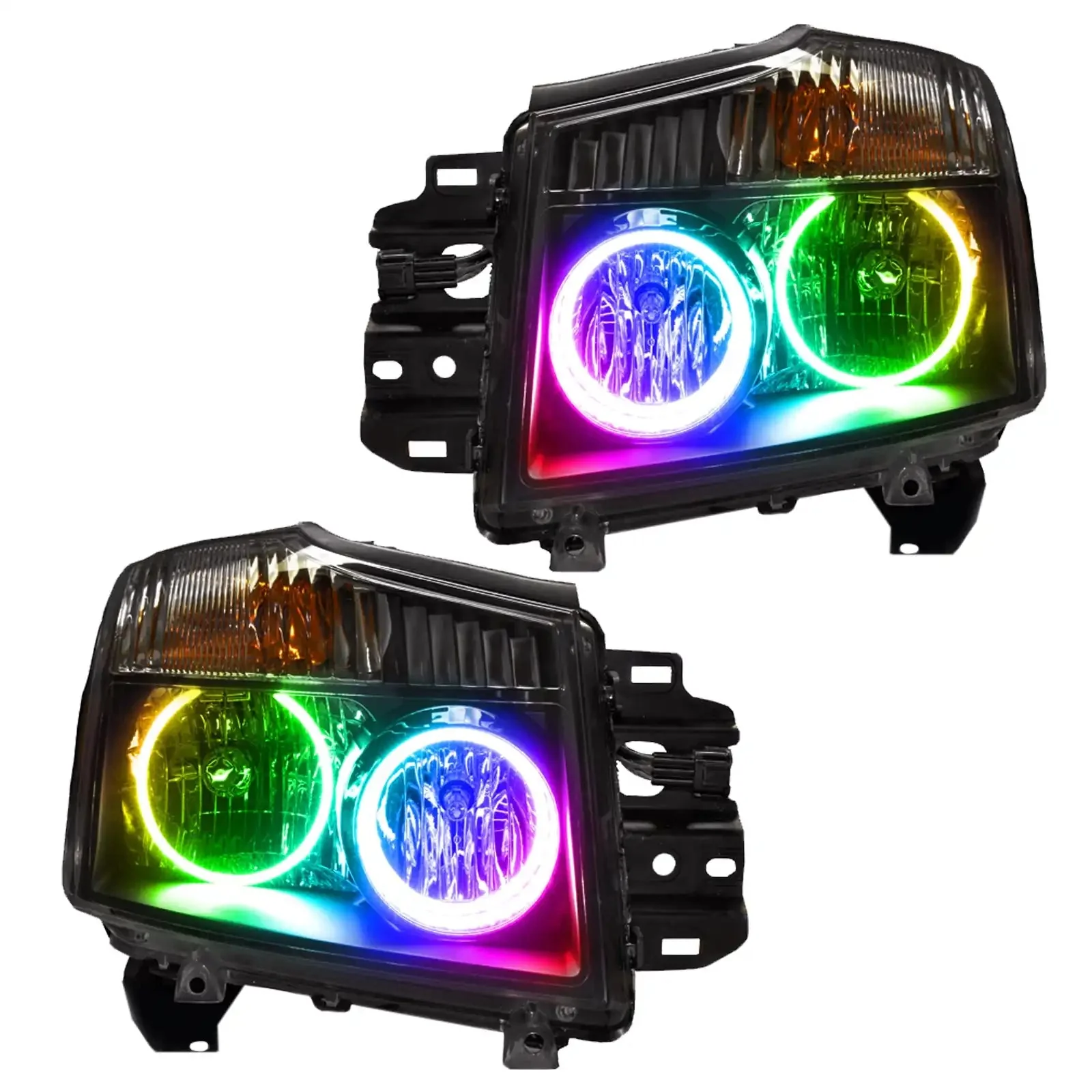 ORACLE Lighting 2008-2015 Nissan Titan Pre-Assembled Halo Headlights - Image 3