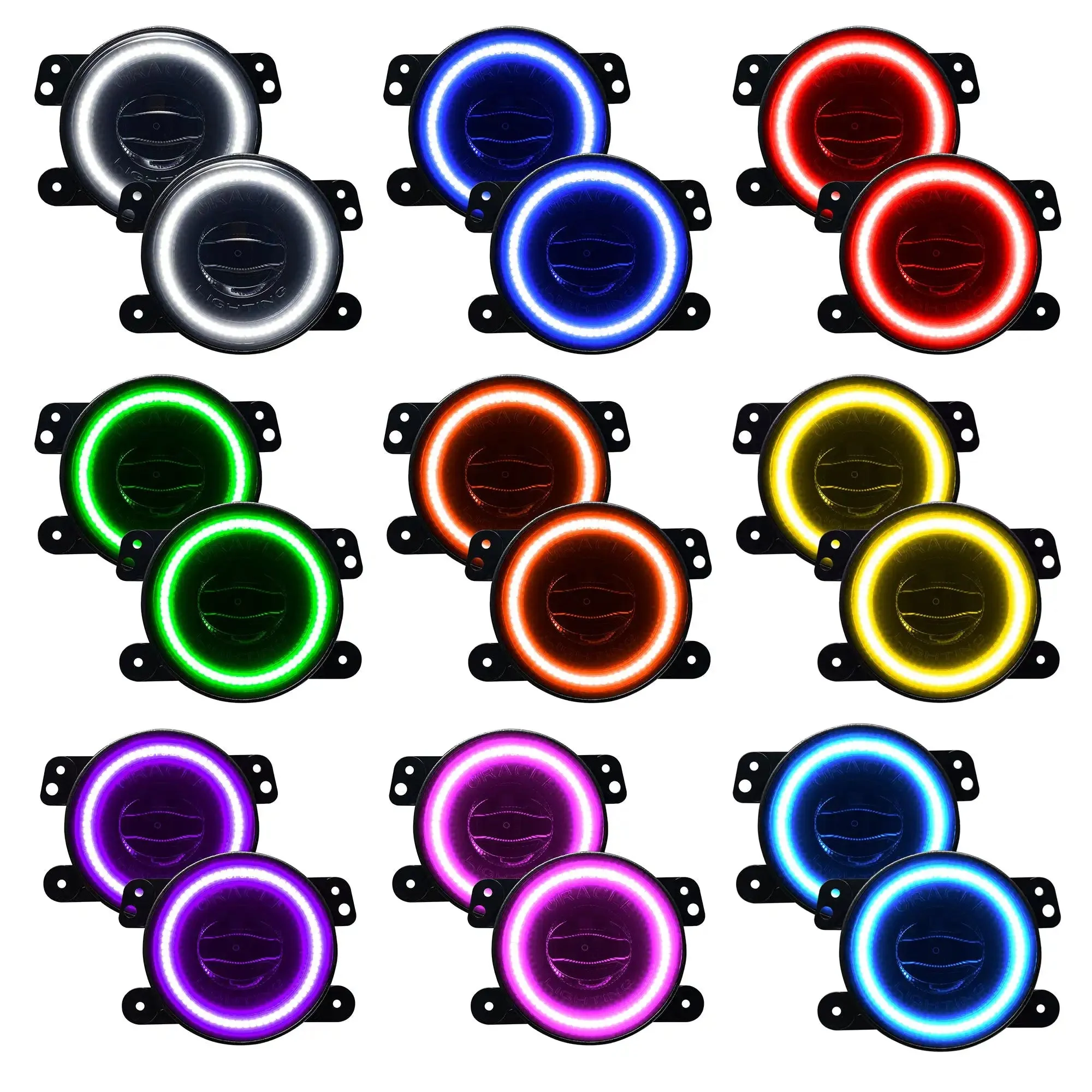 ORACLE Lighting Jeep Wrangler JK/JL & Gladiator JT High Performance 20W LED Fog Lights - Dynamic ColorSHIFT - Image 6