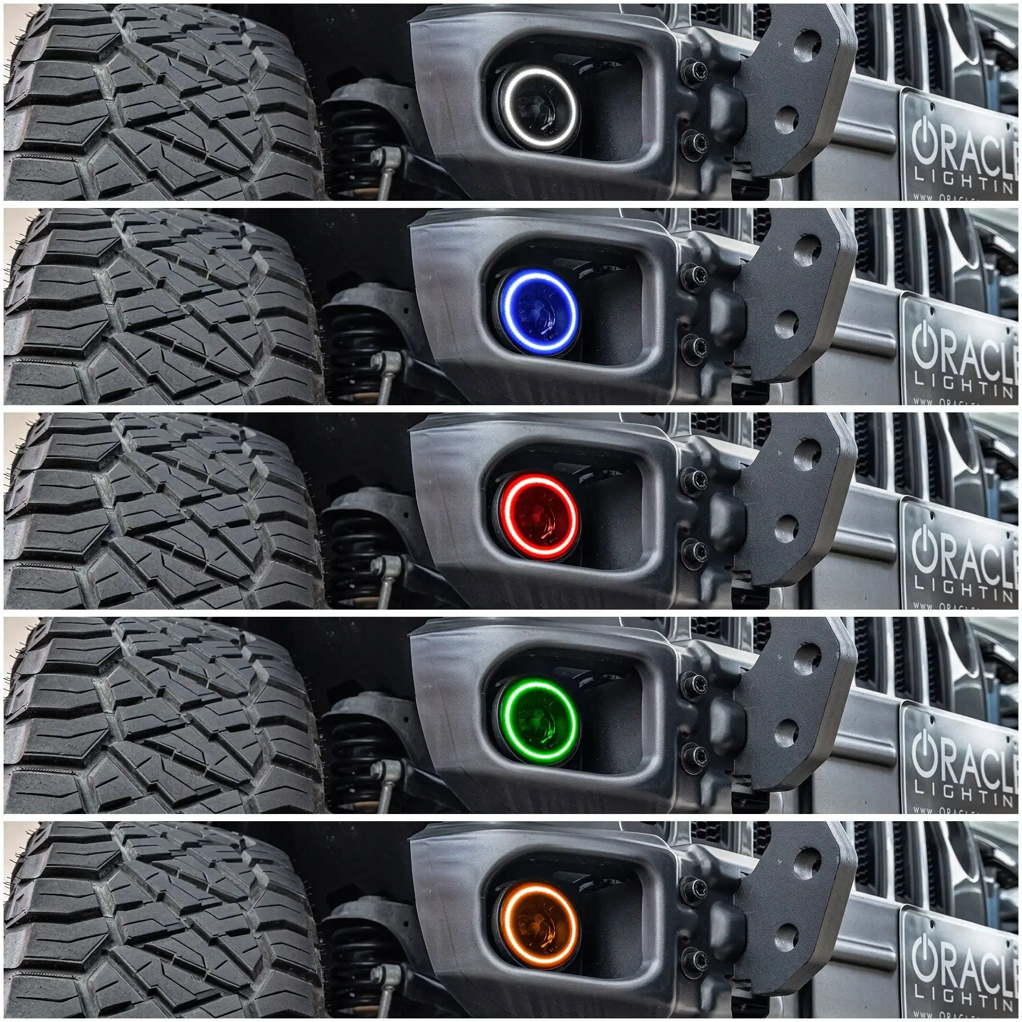 ORACLE Lighting Jeep Wrangler JK/JL & Gladiator JT High Performance 20W LED Fog Lights - Dynamic ColorSHIFT - Image 7