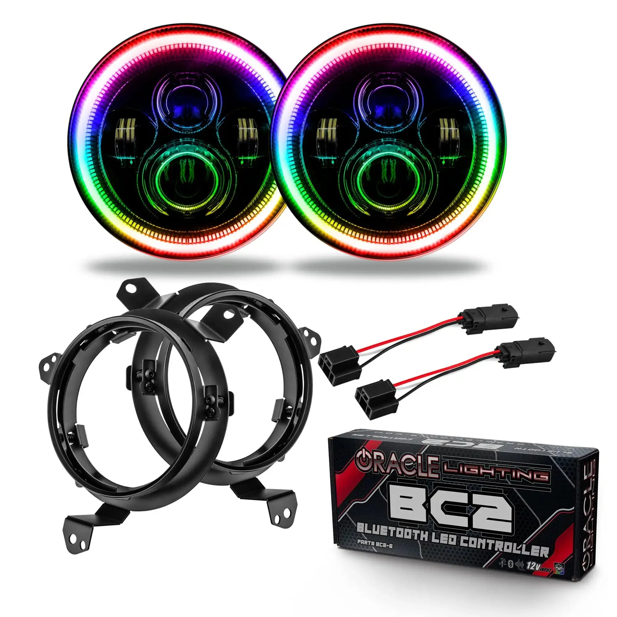 ORACLE Lighting Jeep Wrangler JL/Gladiator JT 7" High Powered LED Headlights (Pair) - Image 14