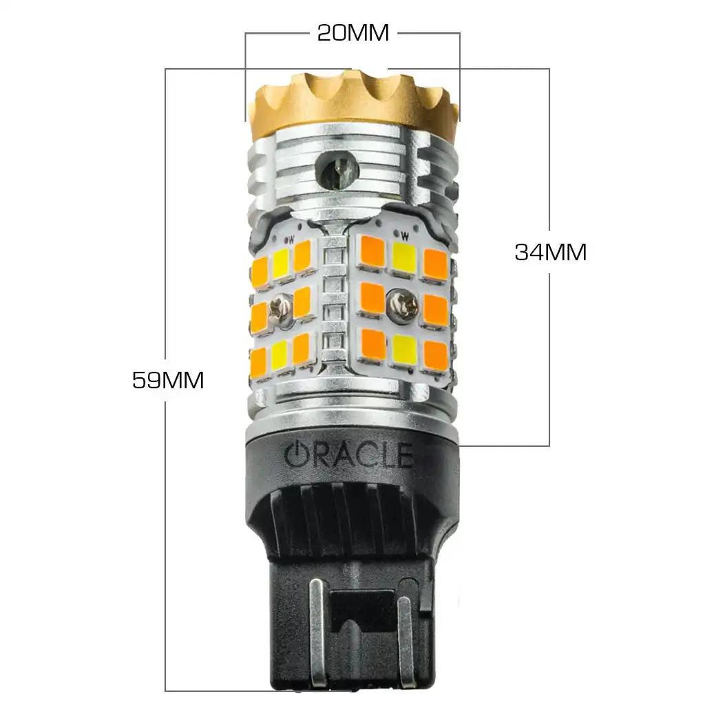 ORACLE Lighting Jeep Wrangler Sport JL Front Turn Signal/ DRL Switchback 7443CK Bulb (Pair) - Image 5