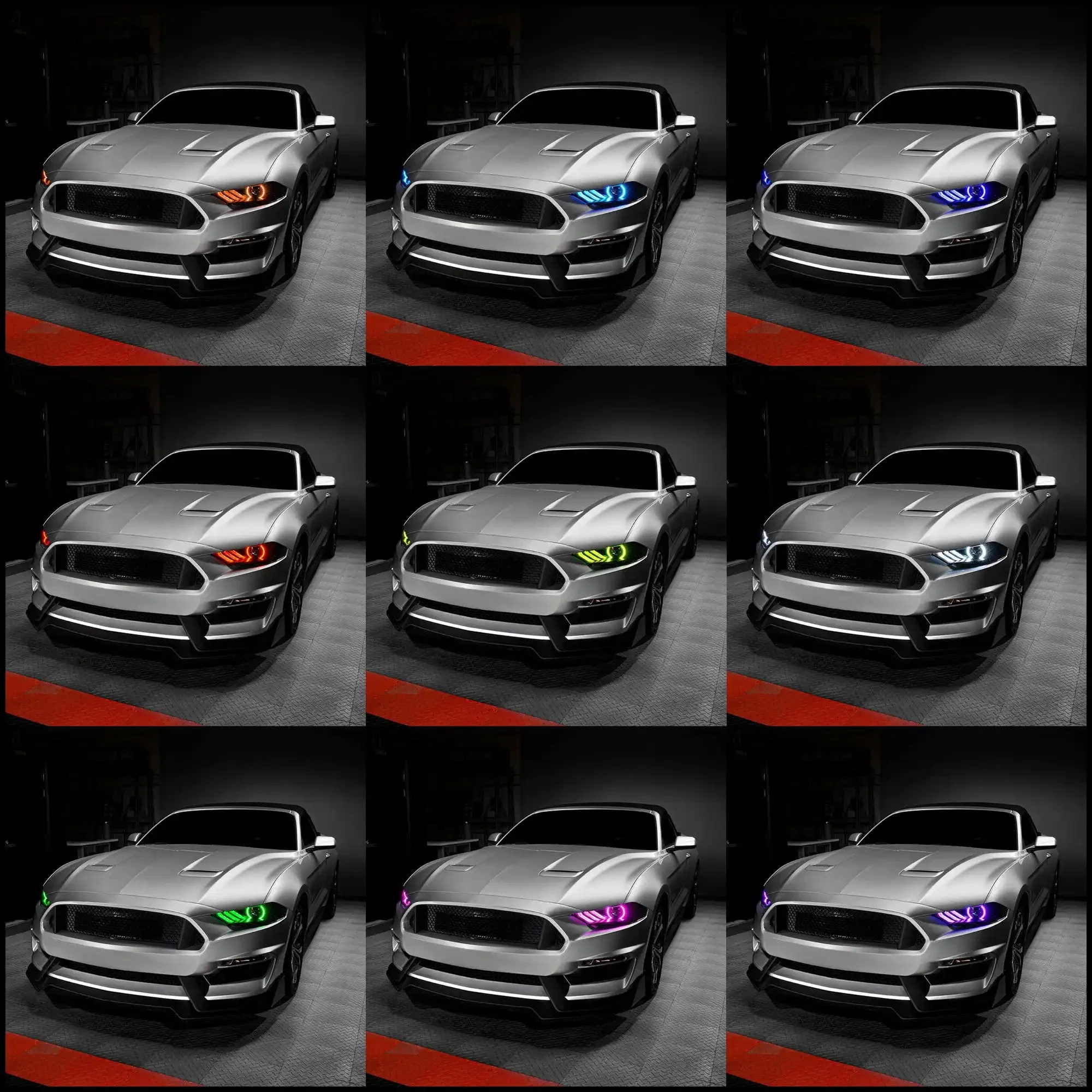 ORACLE Lighting 2018-2023 Ford Mustang "Black Series" Dynamic ColorSHIFT LED Headlights w/ Sequential Turn Signal - Image 12