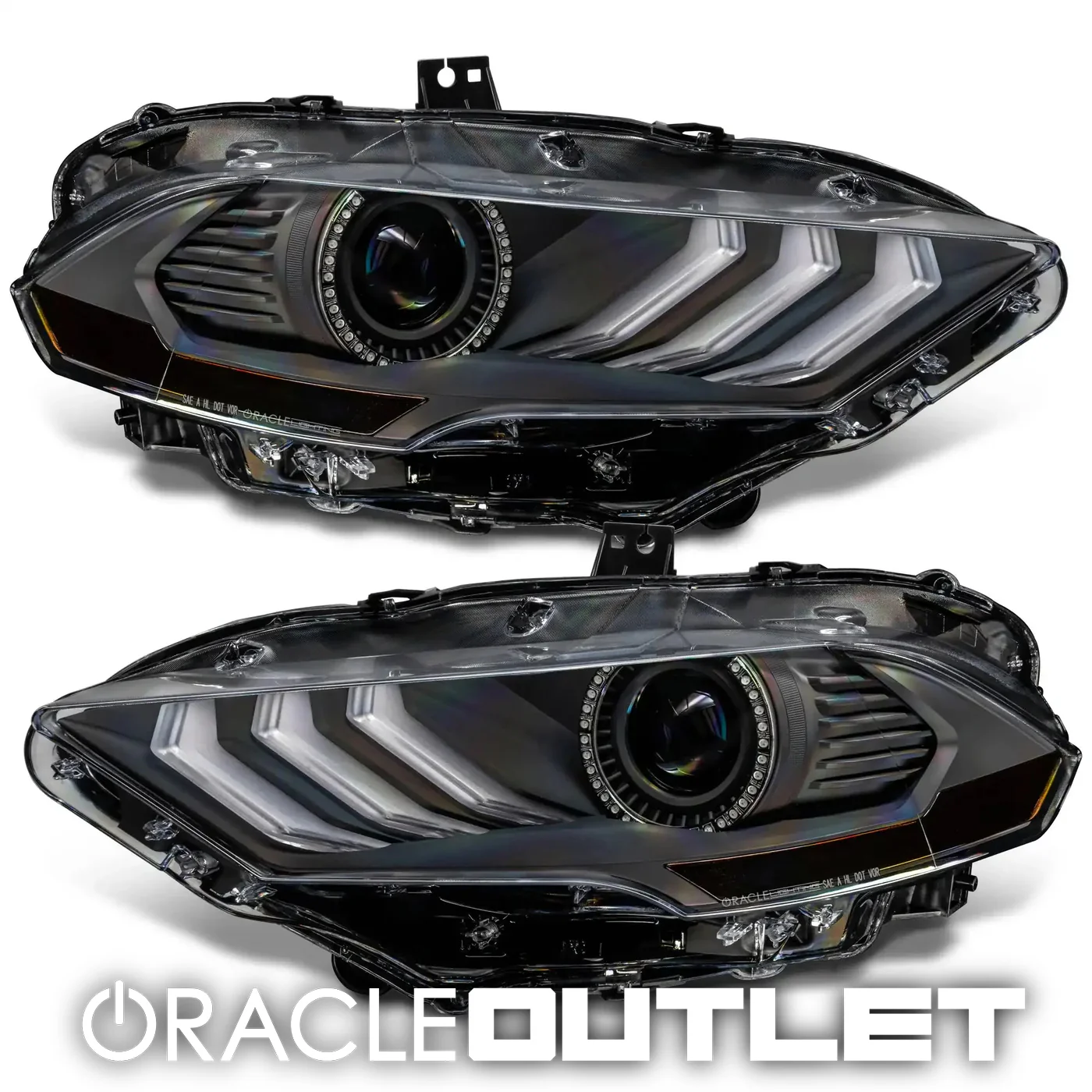 ORACLE Lighting 2018-2023 Ford Mustang "Black Series" Dynamic ColorSHIFT¨ LED Headlights w/ Sequential Turn Signal | ORACLE Outlet | GRADE B