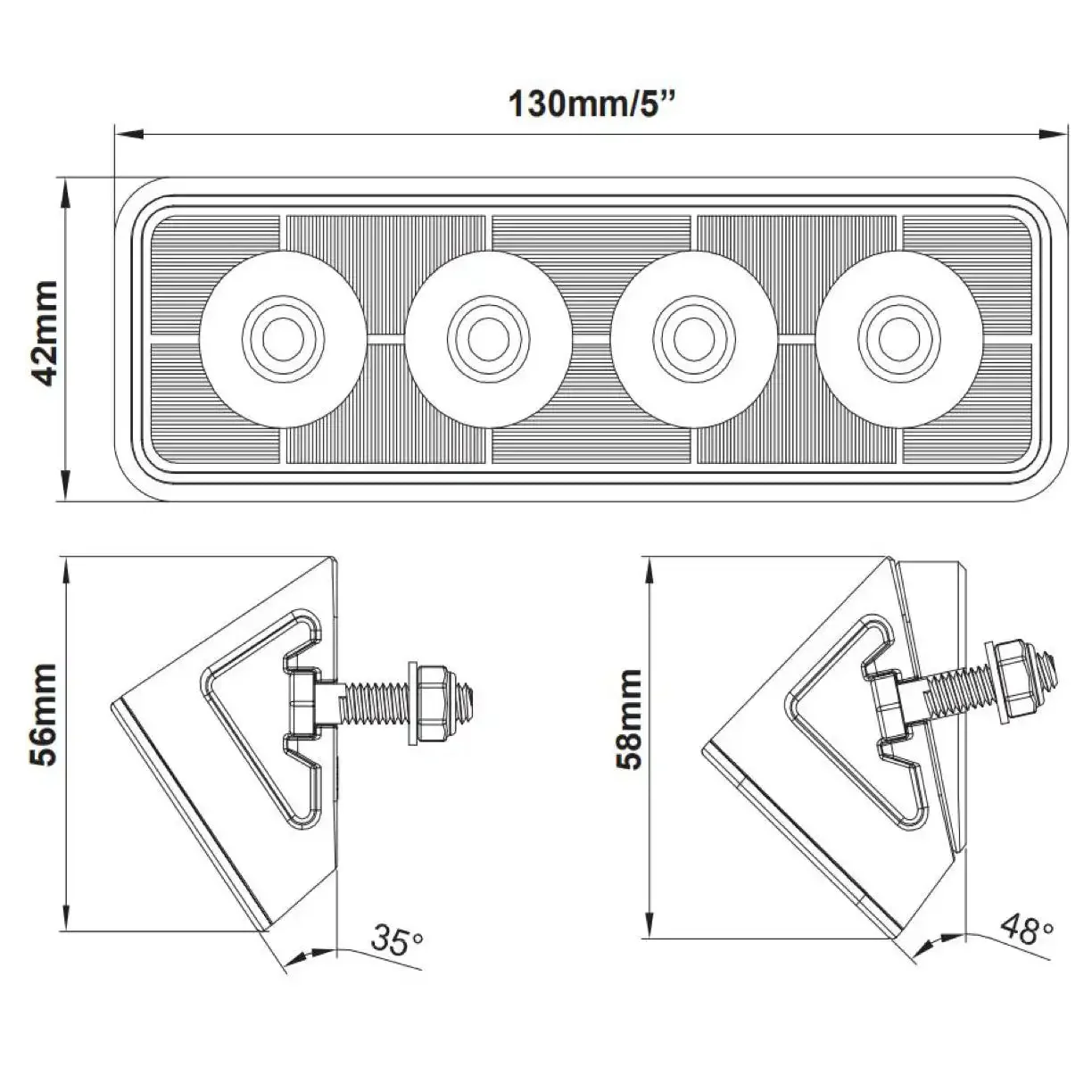 ORACLE Lighting 5" 24W Angled LED Scene Light Flush Mount Bar - Image 9