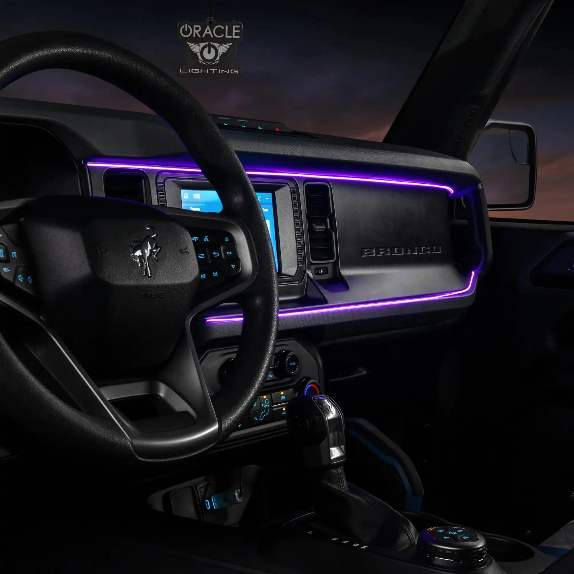 2021-2025 Ford Bronco Dynamic ColorSHIFT LED Dash Kit - USB Plug & Play Interior Lighting - Image 14