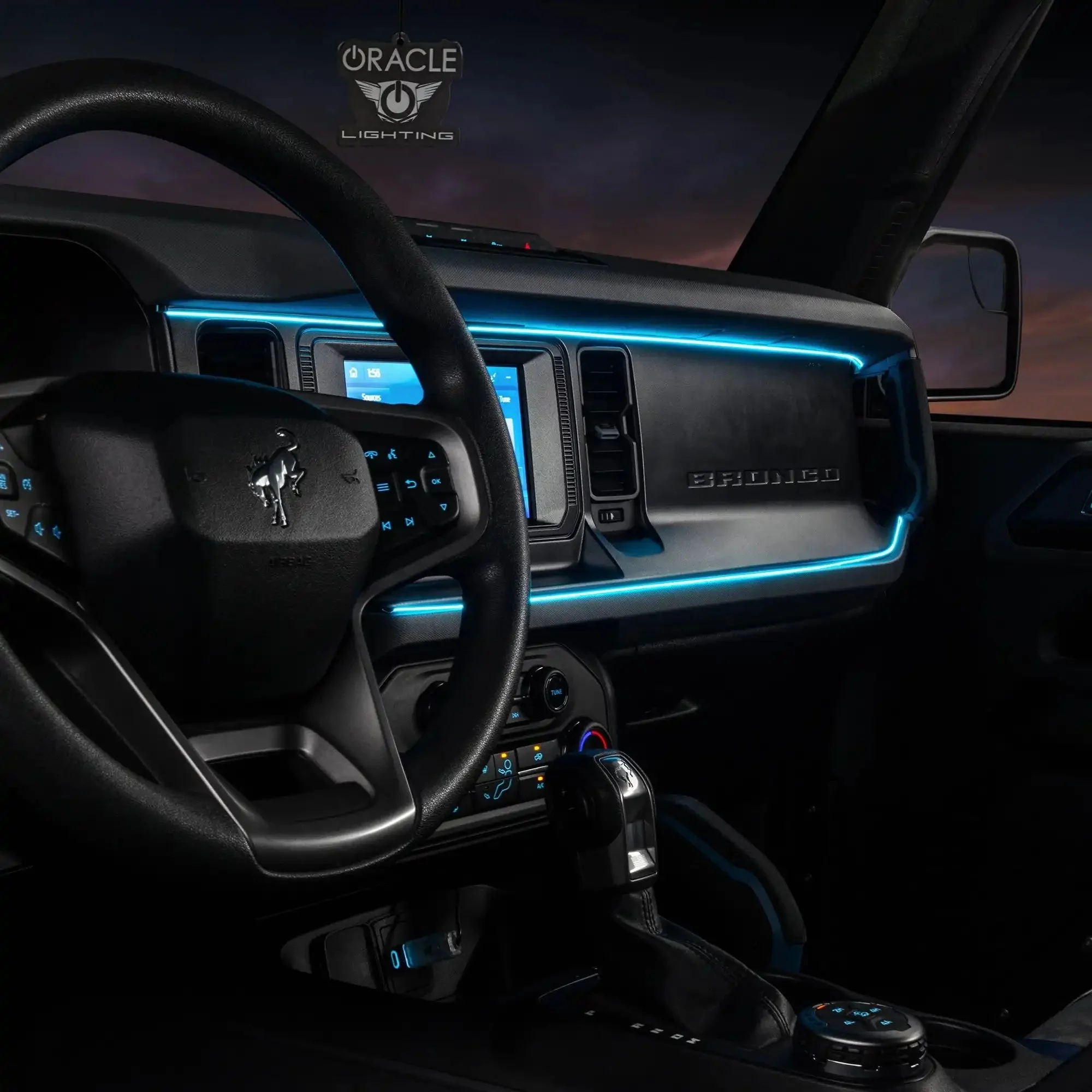 2021-2025 Ford Bronco Dynamic ColorSHIFT LED Dash Kit - USB Plug & Play Interior Lighting - Image 15