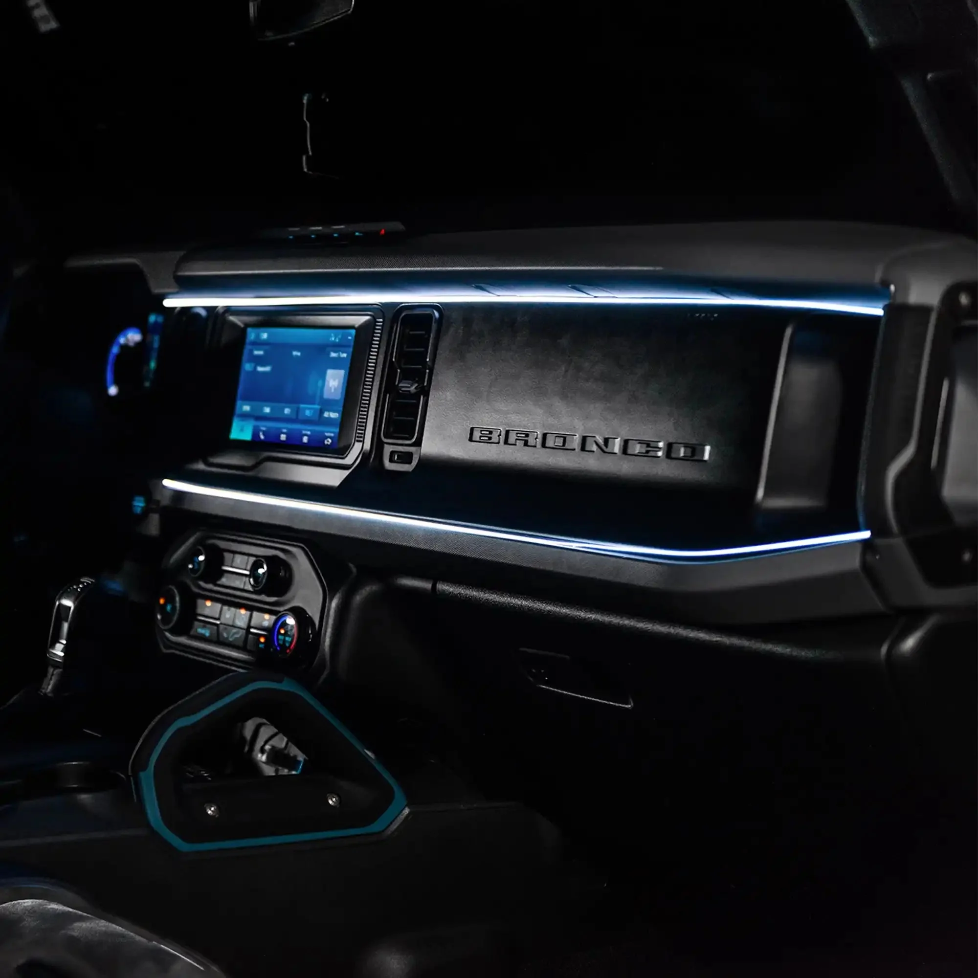 2021-2025 Ford Bronco Dynamic ColorSHIFT LED Dash Kit - USB Plug & Play Interior Lighting - Image 20