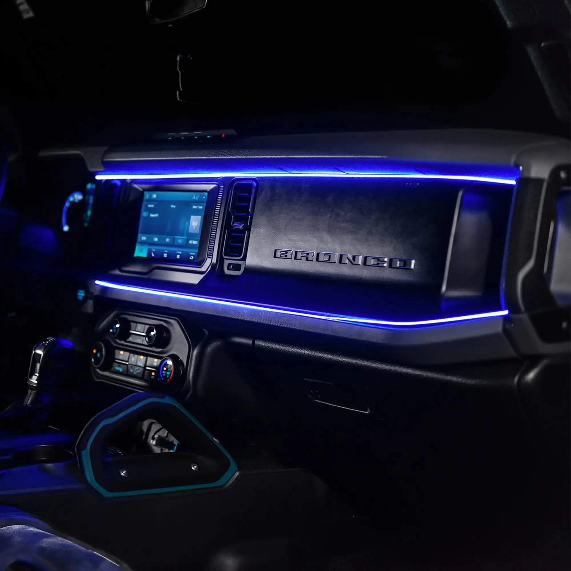 2021-2025 Ford Bronco Dynamic ColorSHIFT LED Dash Kit - USB Plug & Play Interior Lighting - Image 21