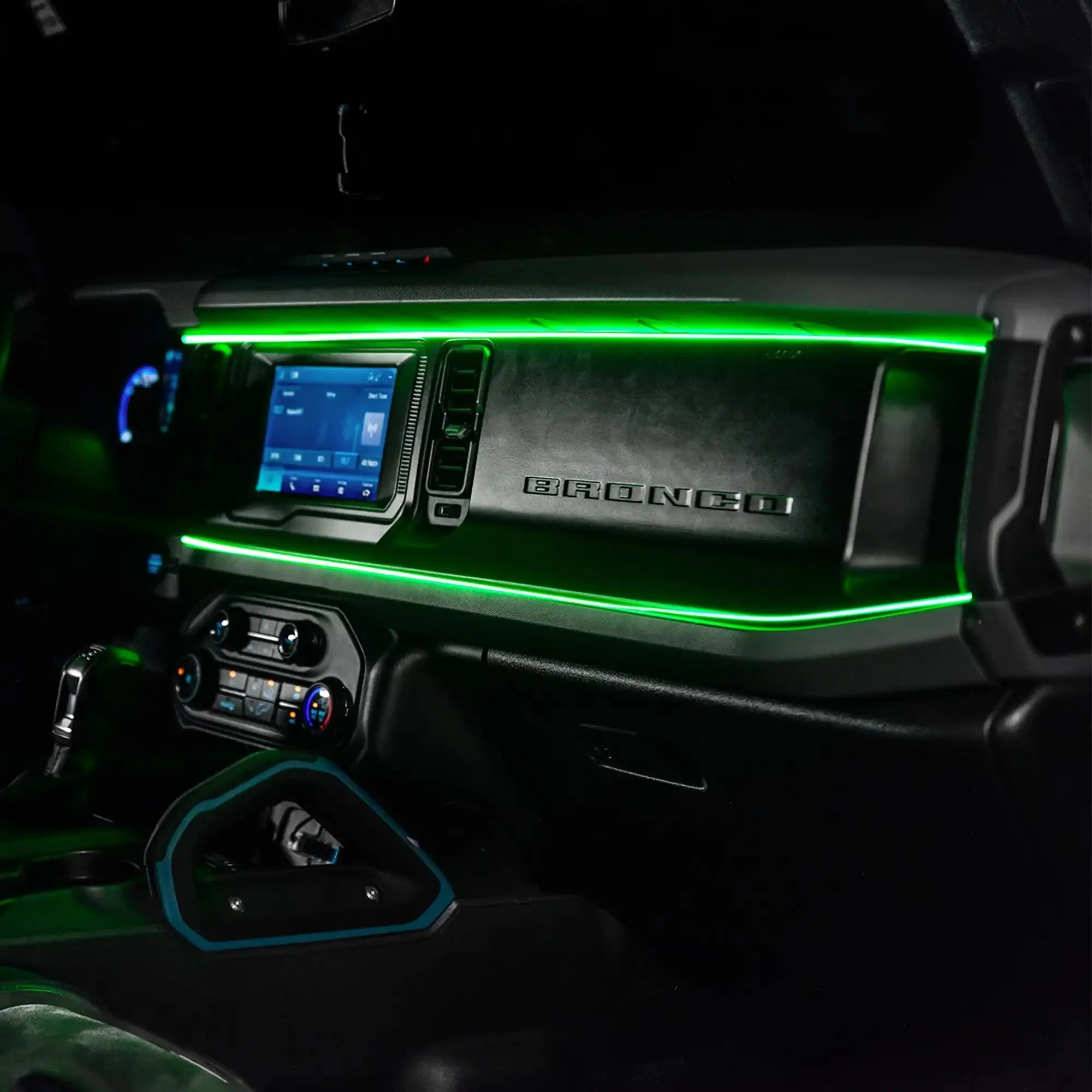 2021-2025 Ford Bronco Dynamic ColorSHIFT LED Dash Kit - USB Plug & Play Interior Lighting - Image 23