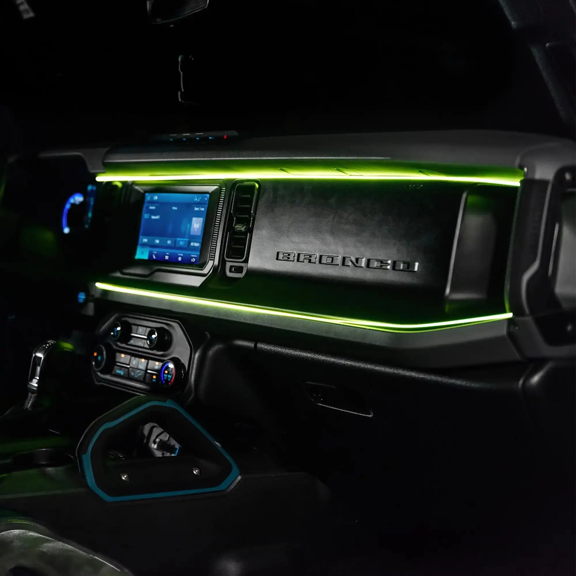 2021-2025 Ford Bronco Dynamic ColorSHIFT LED Dash Kit - USB Plug & Play Interior Lighting - Image 25