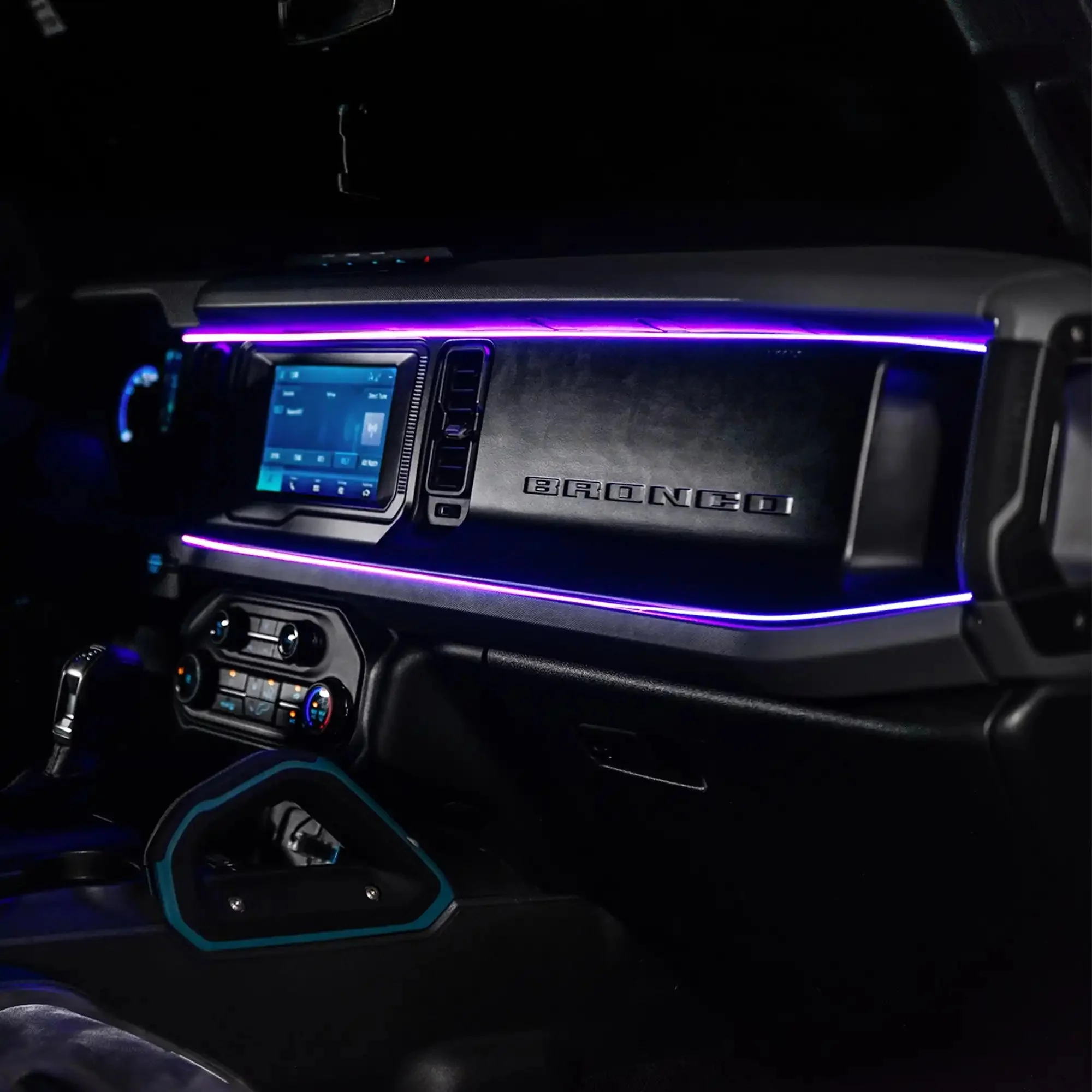 2021-2025 Ford Bronco Dynamic ColorSHIFT LED Dash Kit - USB Plug & Play Interior Lighting - Image 26