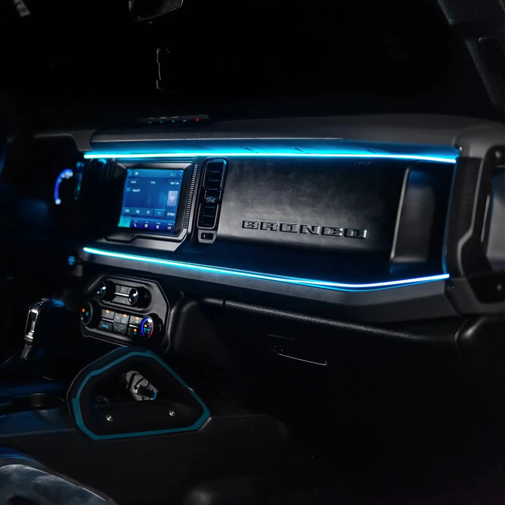 2021-2025 Ford Bronco Dynamic ColorSHIFT LED Dash Kit - USB Plug & Play Interior Lighting - Image 27