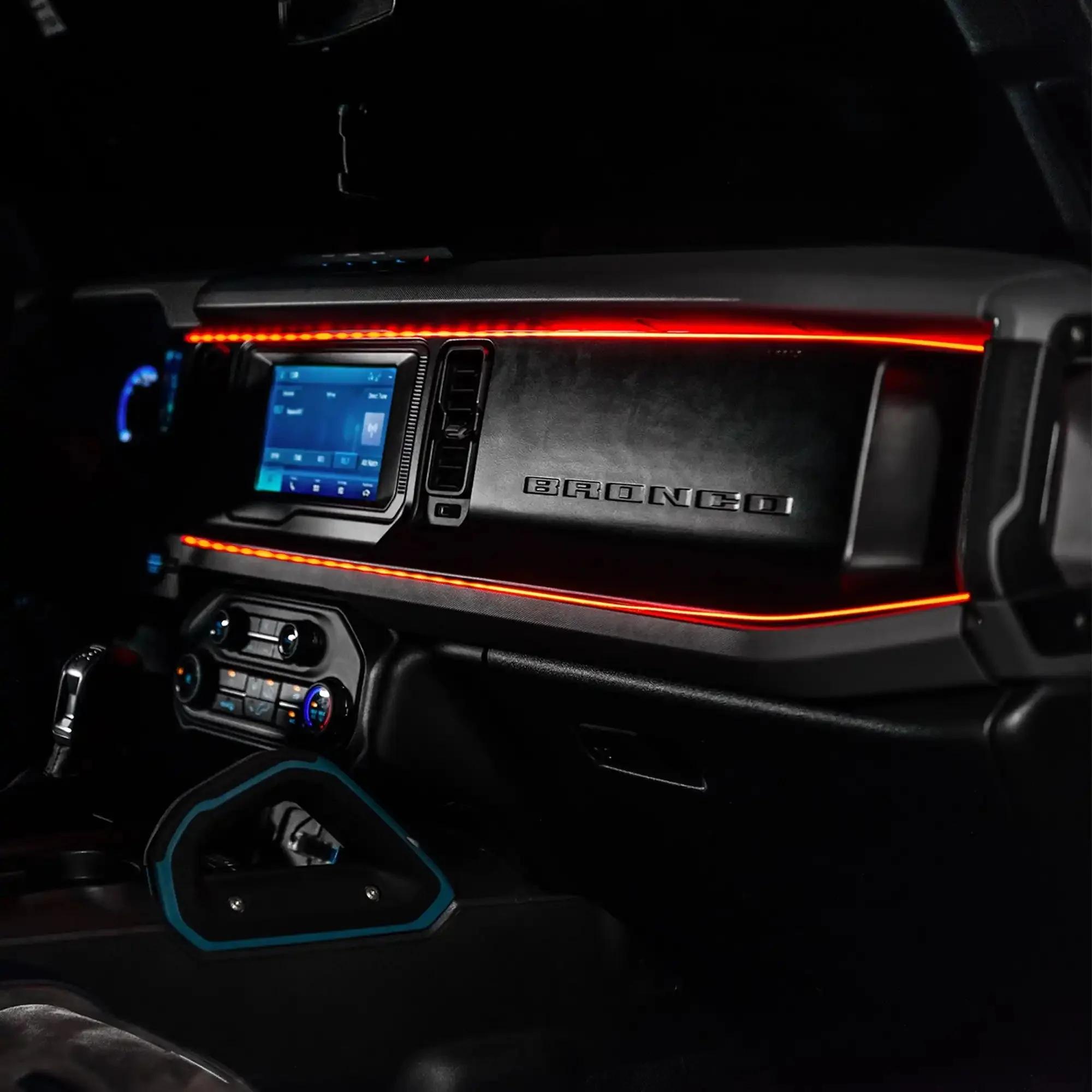 2021-2025 Ford Bronco Dynamic ColorSHIFT LED Dash Kit - USB Plug & Play Interior Lighting - Image 28