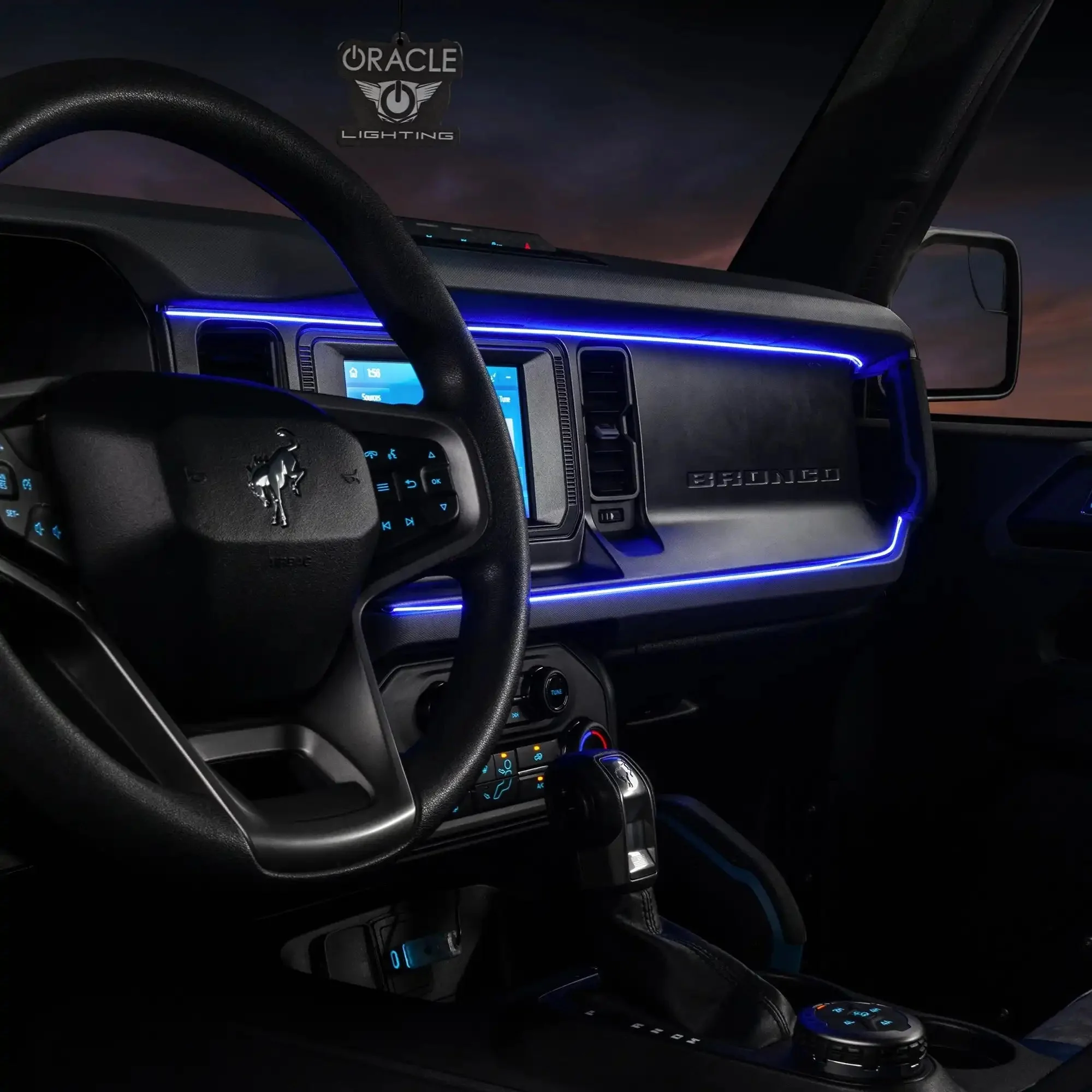 2021-2025 Ford Bronco Dynamic ColorSHIFT LED Dash Kit - USB Plug & Play Interior Lighting - Image 9