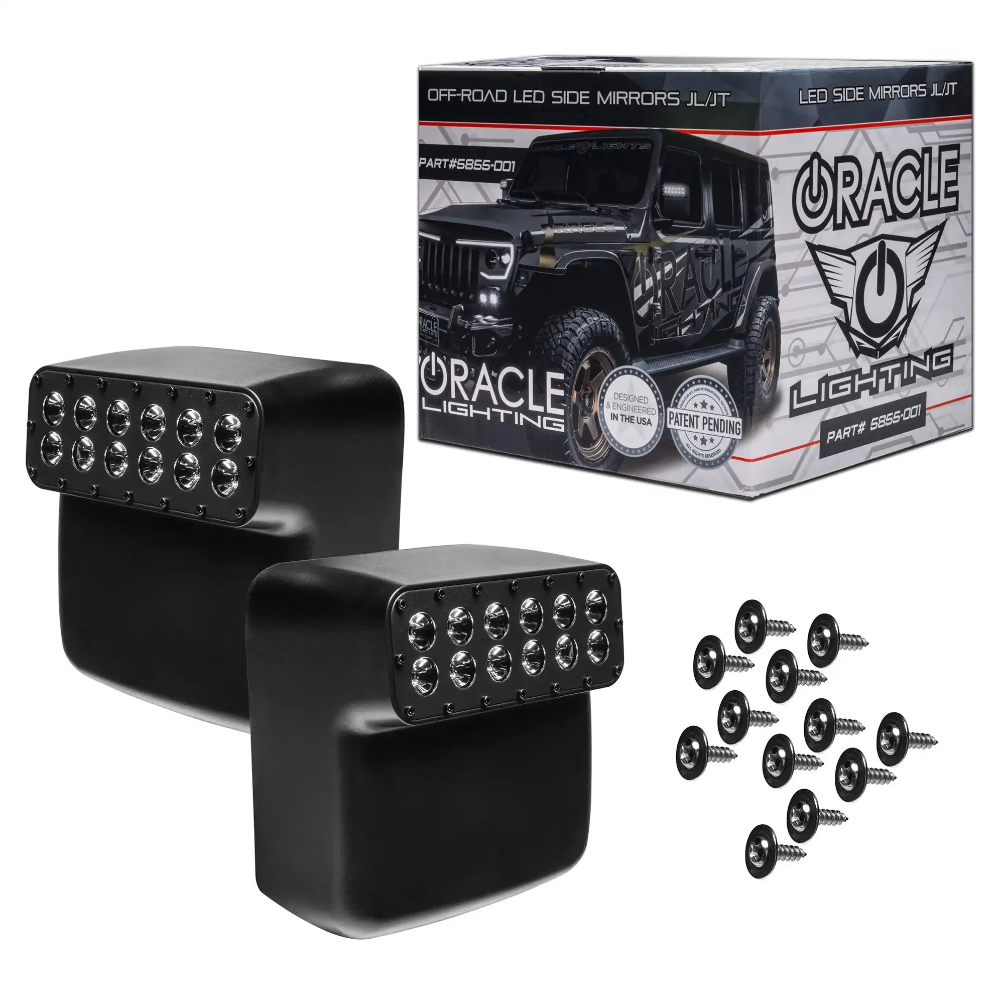 LED Off-Road Side Mirrors for Jeep Wrangler JL / Gladiator JT - Image 2
