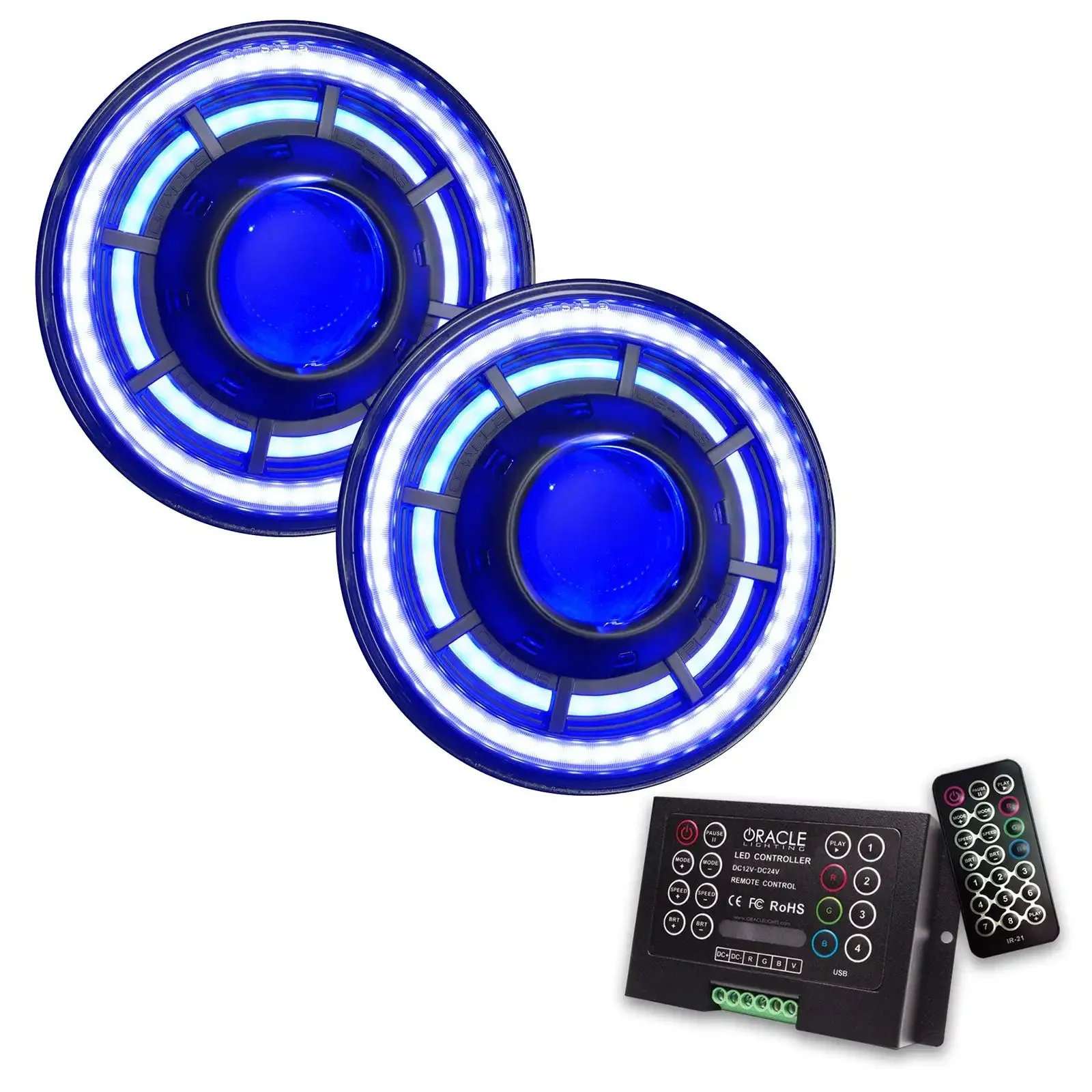 ORACLE Lighting Oculus™ 7" ColorSHIFT Bi-LED Projector Headlights for Jeep Wrangler JK - Image 41