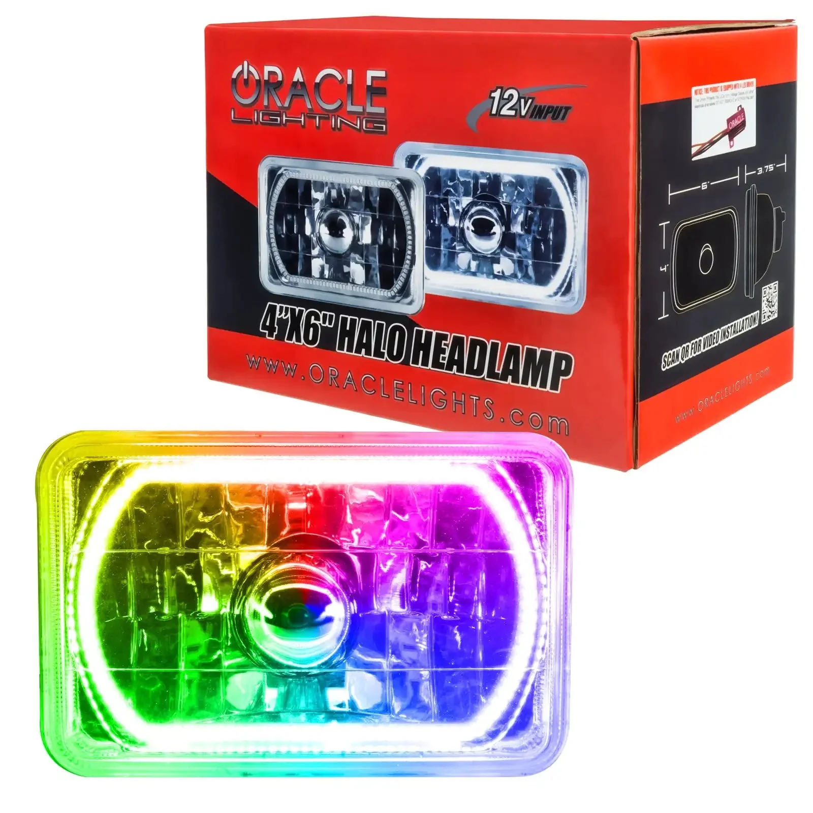 ORACLE Pre-Installed 4x6" H4651/H4656 Sealed Beam Halo (Single) - Image 11