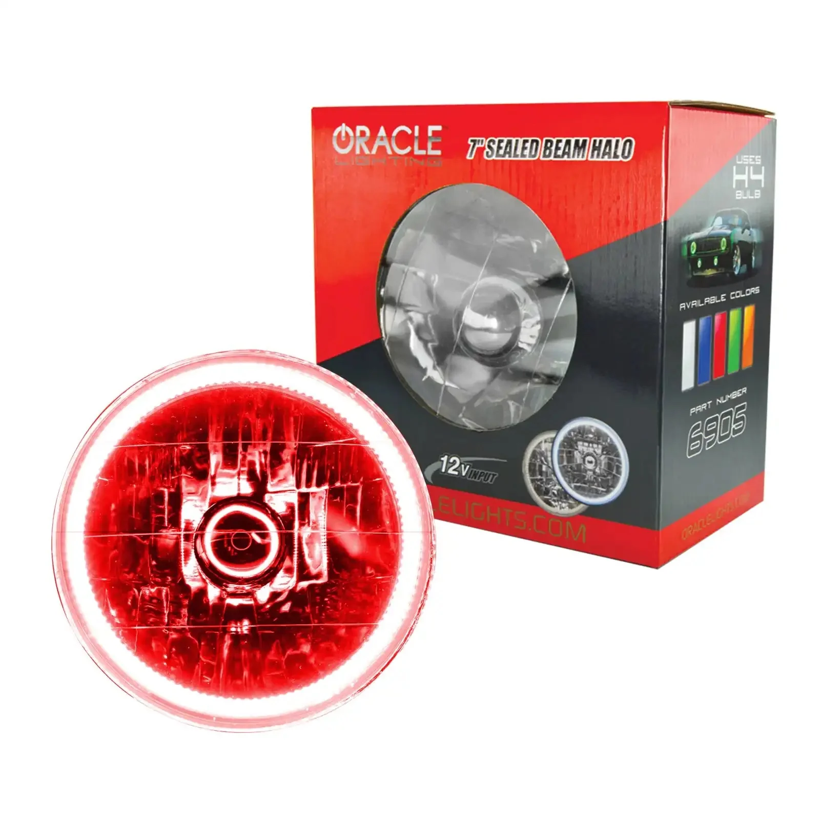 ORACLE 7" Sealed Beam Headlight with Pre-Installed SMD Halo - Image 4