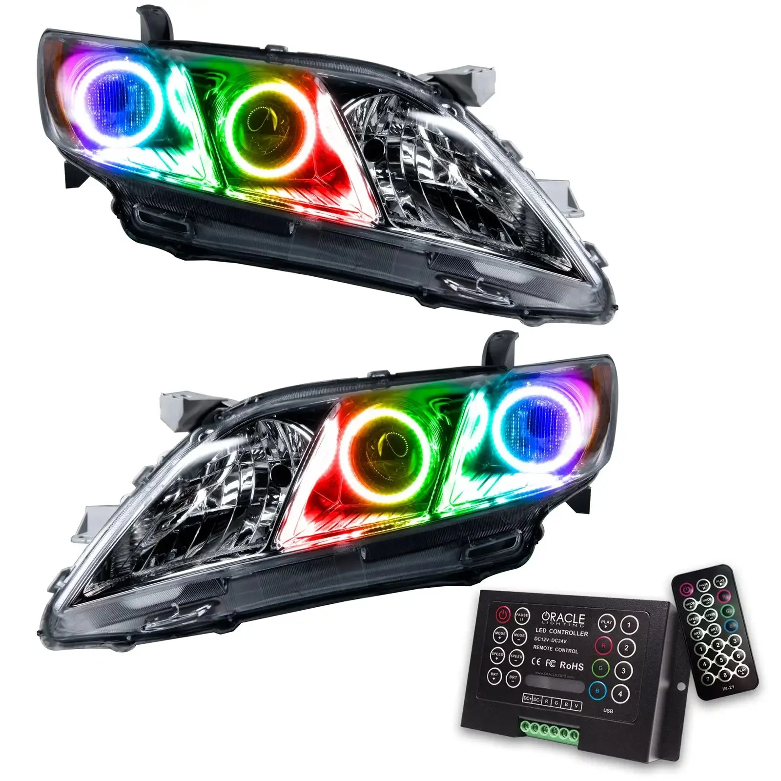 ORACLE Lighting 2007-2009 Toyota Camry Pre-Assembled Halo Headlights - Image 7