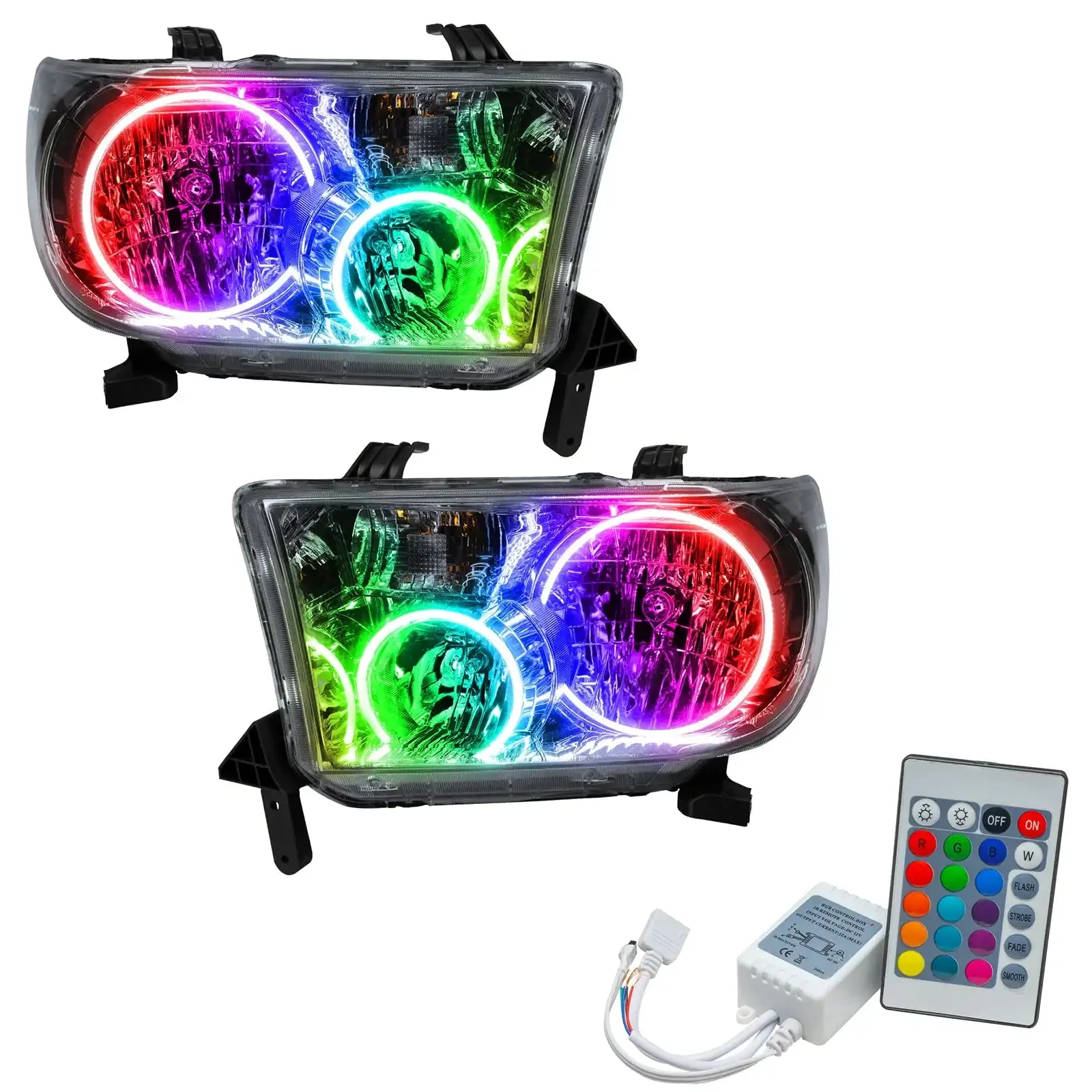 ORACLE Lighting 2008-2016 Toyota Sequoia Pre-Assembled Halo Headlights - Image 4