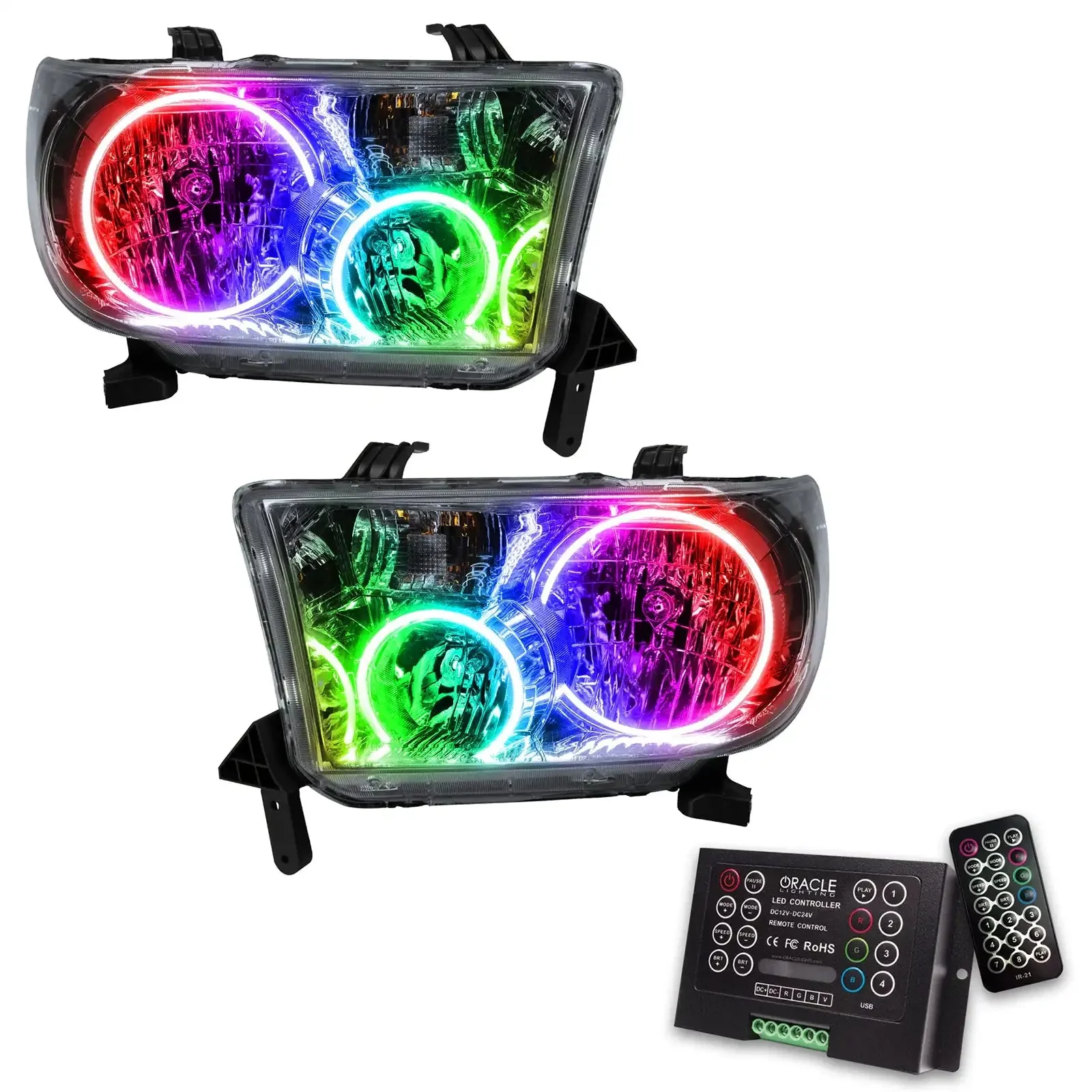 ORACLE Lighting 2008-2016 Toyota Sequoia Pre-Assembled Halo Headlights - Image 6