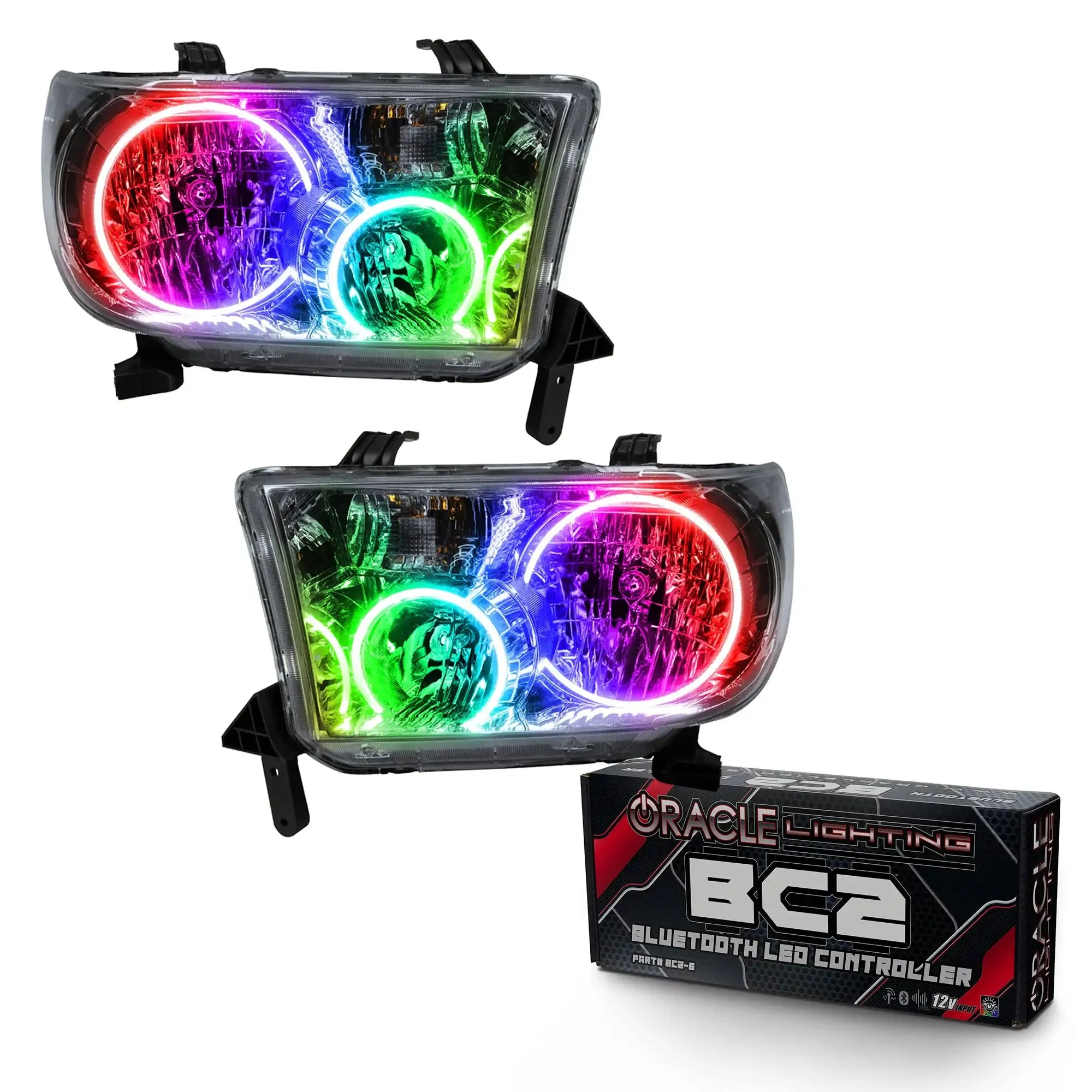 ORACLE Lighting 2008-2016 Toyota Sequoia Pre-Assembled Halo Headlights - Image 7