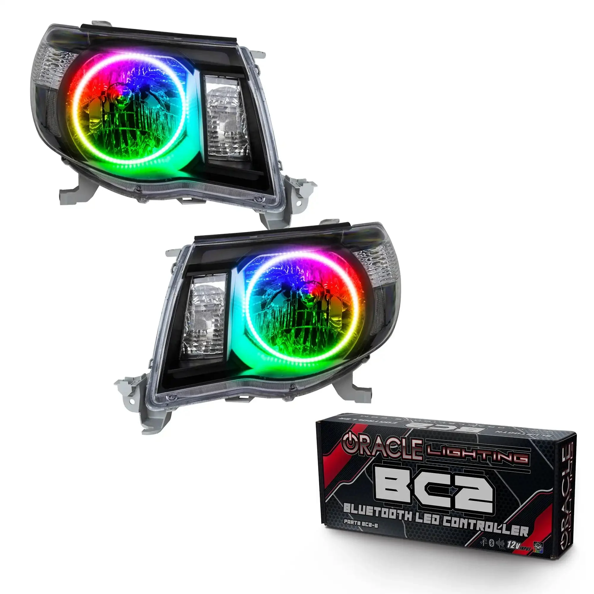 ORACLE Lighting 2005-2011 Toyota Tacoma Pre-Assembled Halo Headlights-Black - Image 11